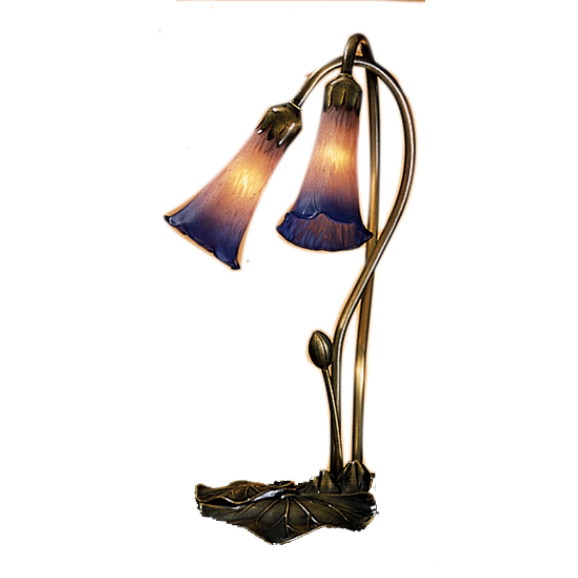 16'H Pink/Blue Pond Lily 2 Lt Accent Lamp
