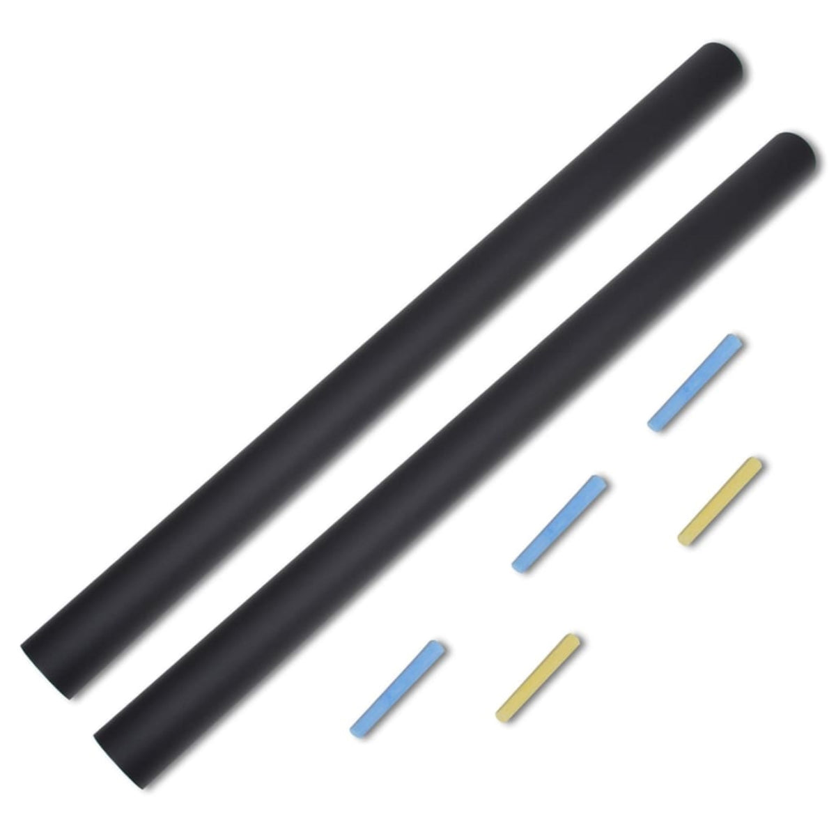 Vidaxl Wall Sticker Blackboard 2' X 6.6' 2 Rolls With Chalks