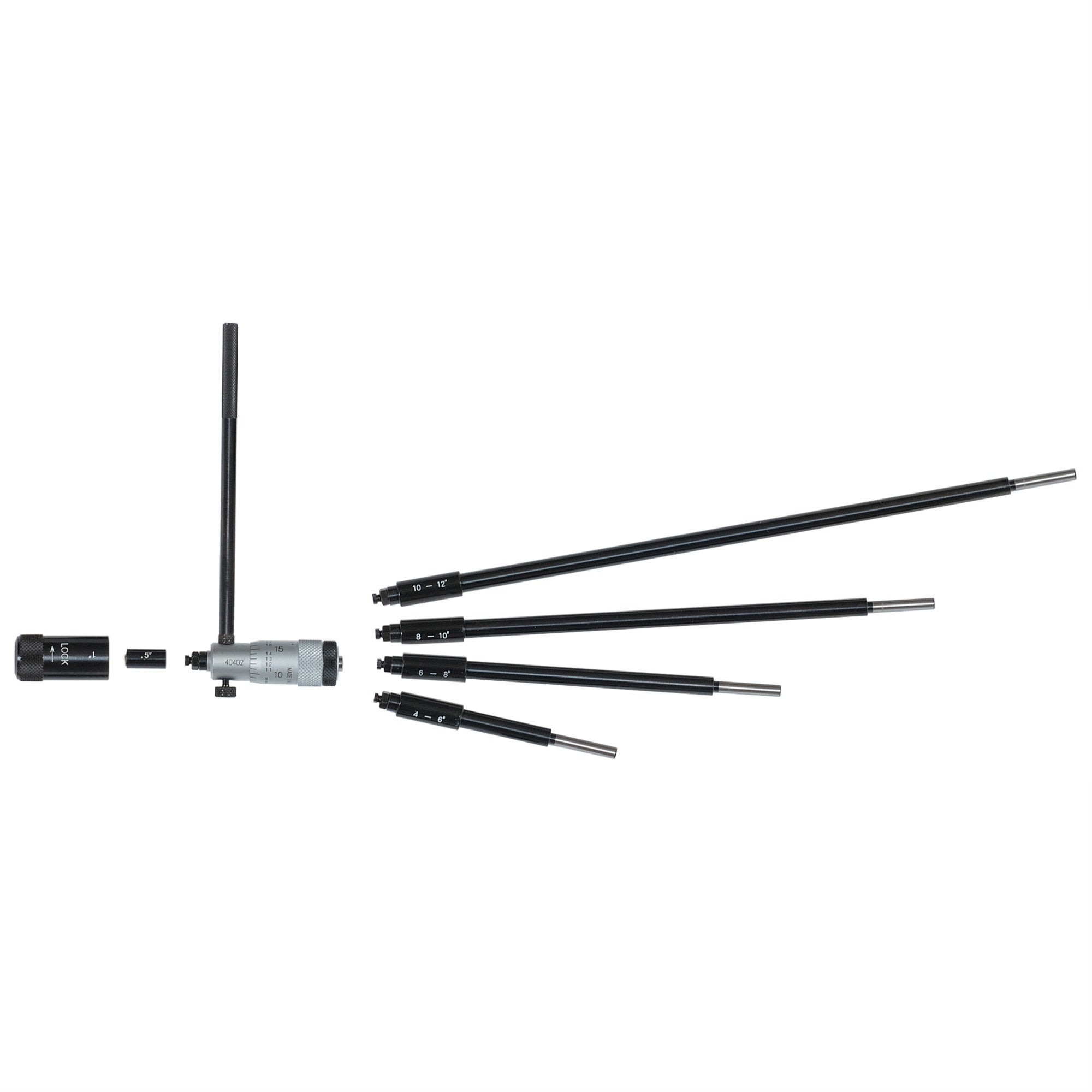 Inside Mic, Extension 2-12 In, .001 In