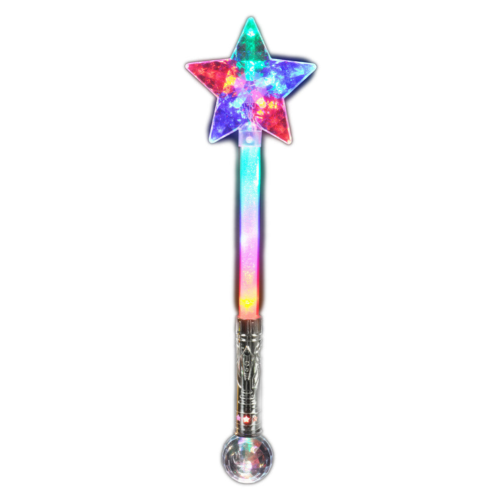 Jumbo Size Light Up Star Crystal Wand