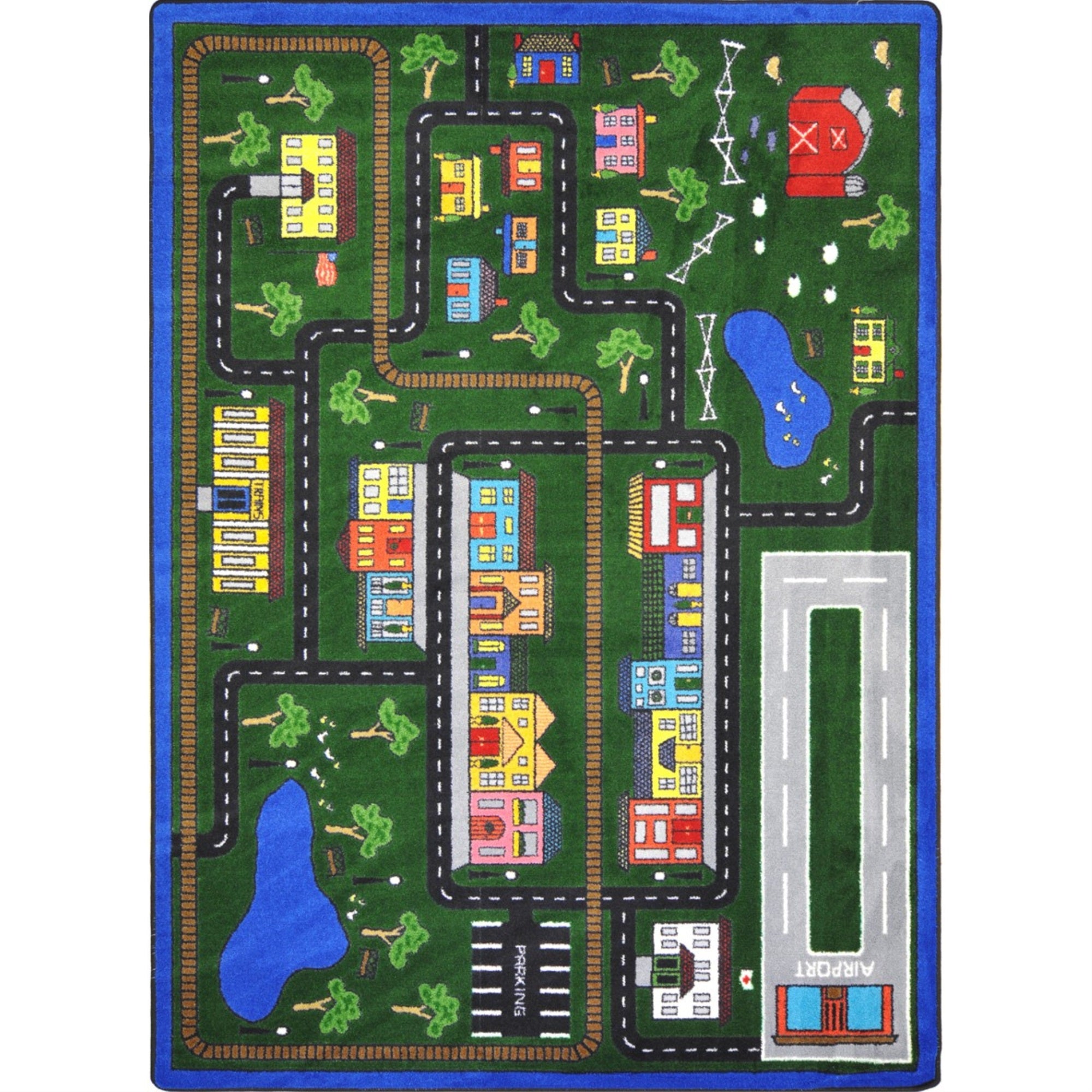 Tiny Town 5'4″ x 7'8″ area rug in color Multi