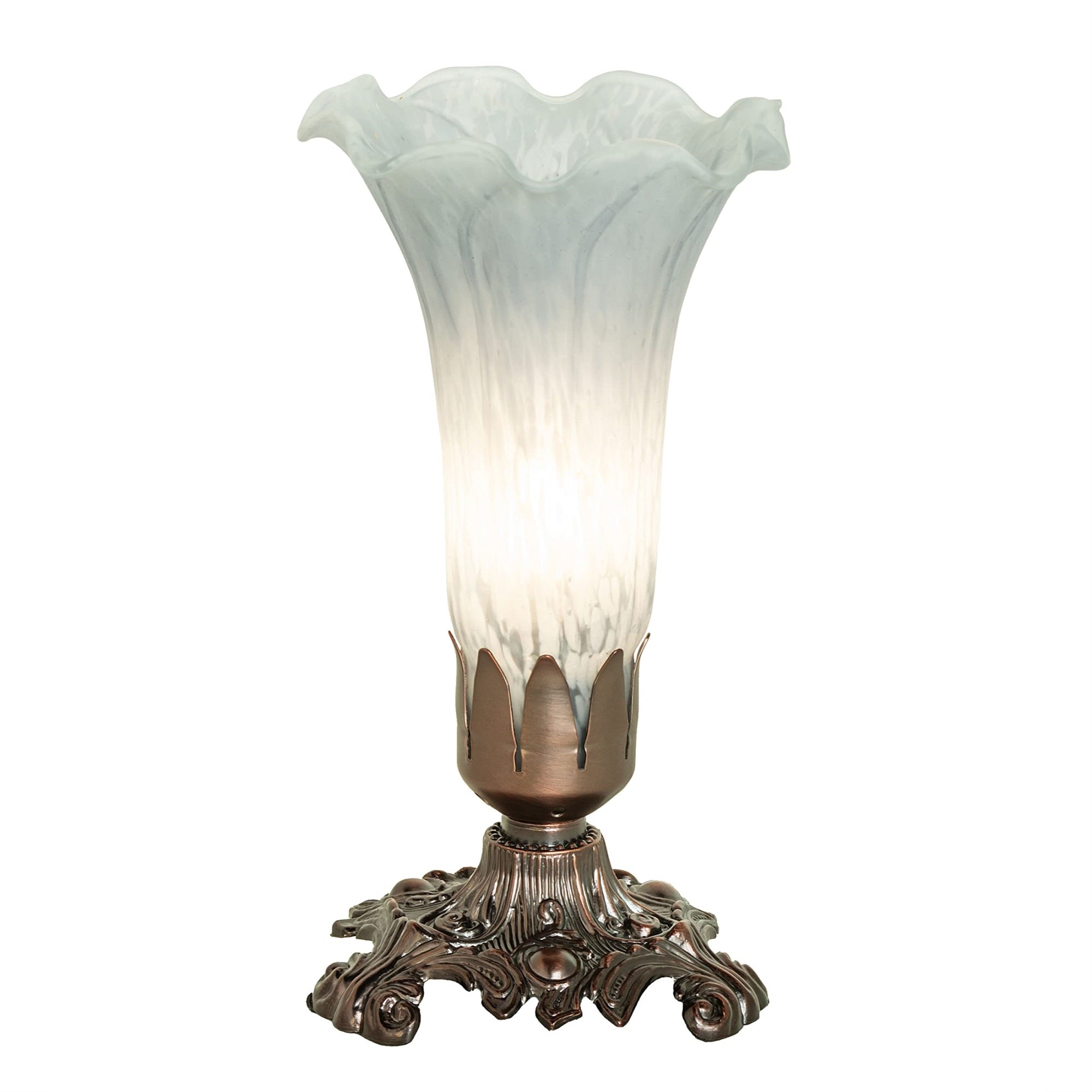 8' High Gray Tiffany Pond Lily Accent Lamp