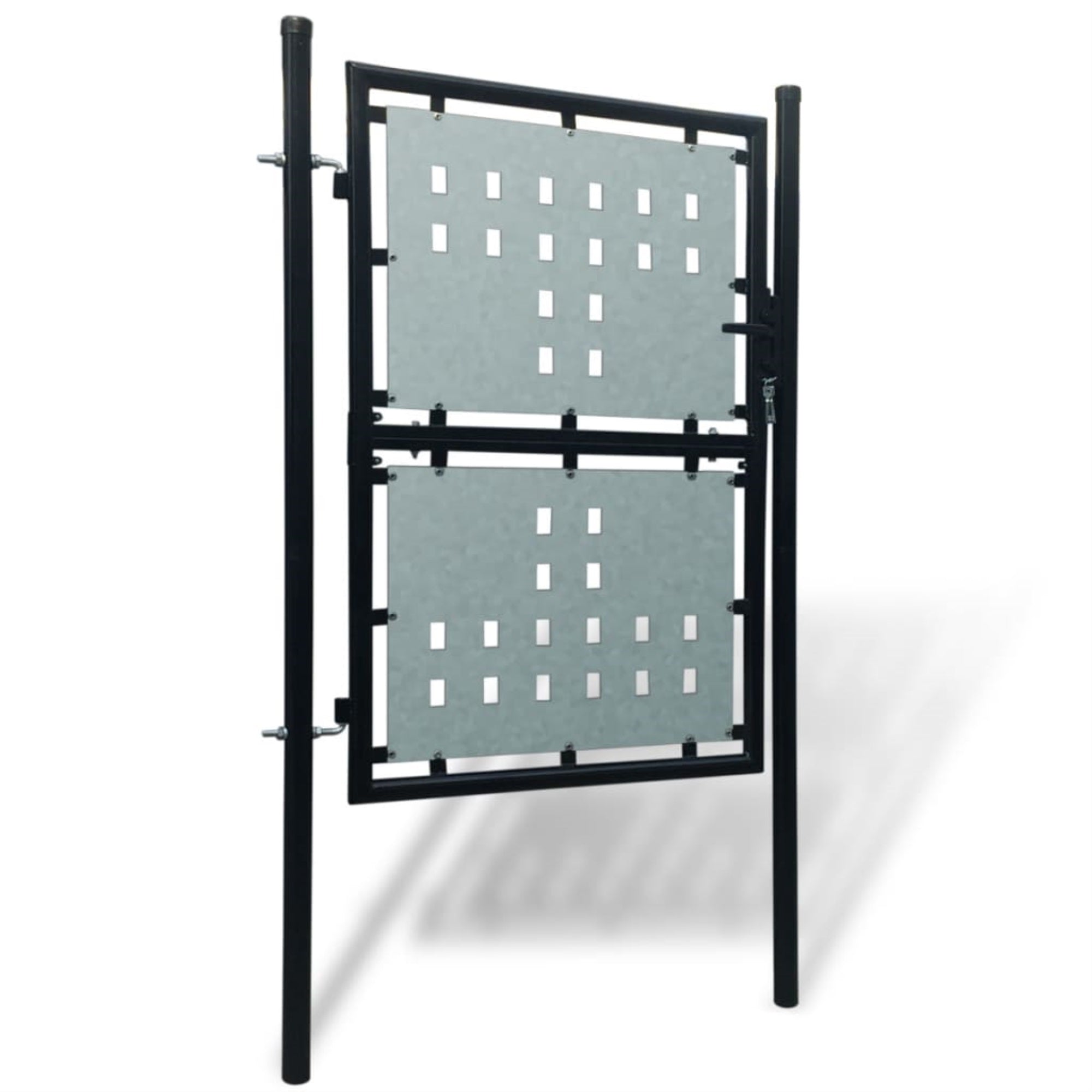 Vidaxl Black Single Door Fence Gate 39.4'X78.7'