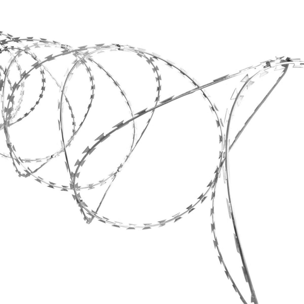 Bto-22 Clipped Concertina Nato Razor Wire - 492' Length - Versatile & Durable Security Solution For Fields, Property, Military & Prisons