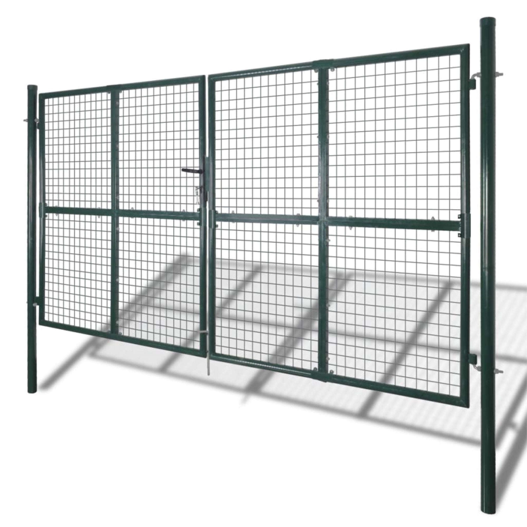 Vidaxl Double Door Fence Gate Powder-Coated Steel