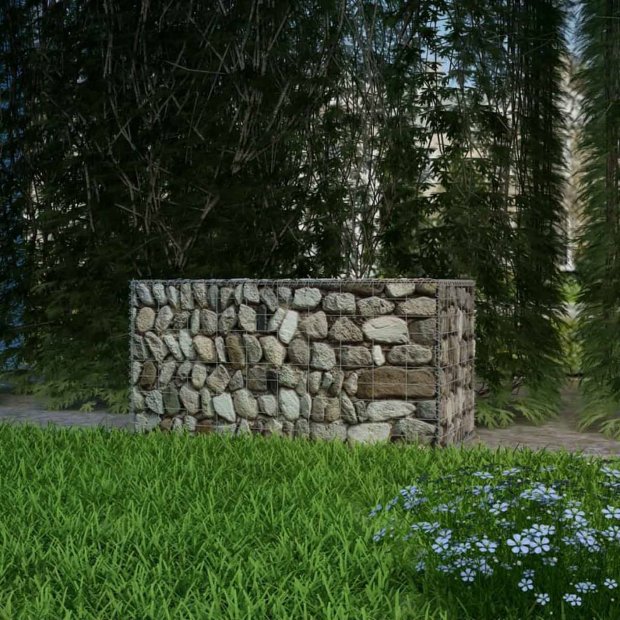 Gabion Basket Galvanised Steel 39.4'X19.7'X19.7' - Rustproof & Weather-Resistant - Sturdy Retaining Wall Solution - Easy Construction - Multiple Models - Transform Your Outdoor Space