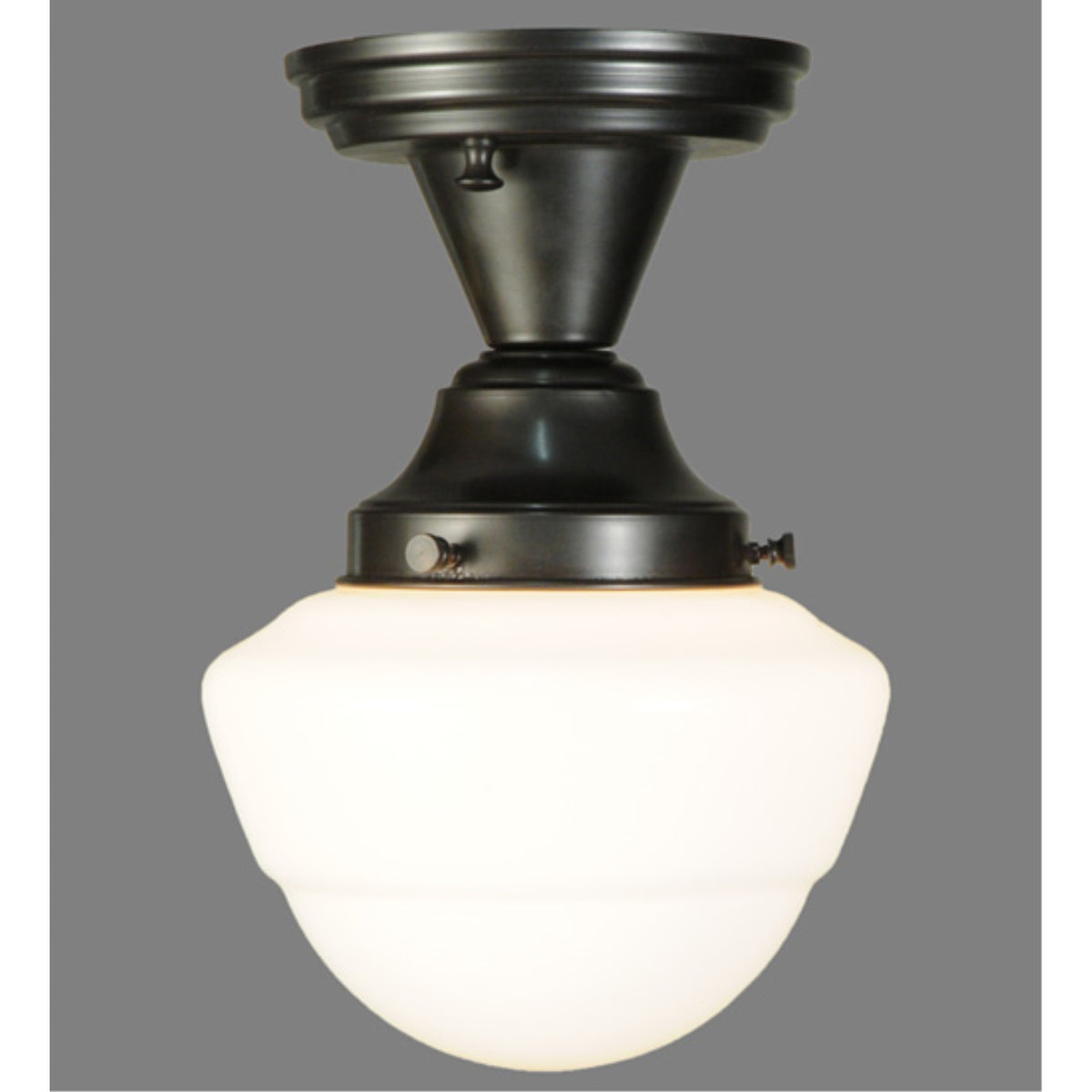 7'W Revival Schoolhouse W/Emma Globe Semi-Flushmount