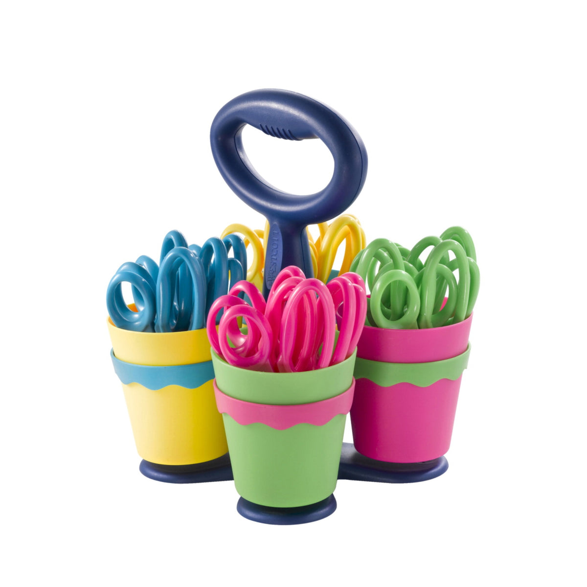 Westcott School Scissor Caddy With 24 Pointed 5 Inch Scissors