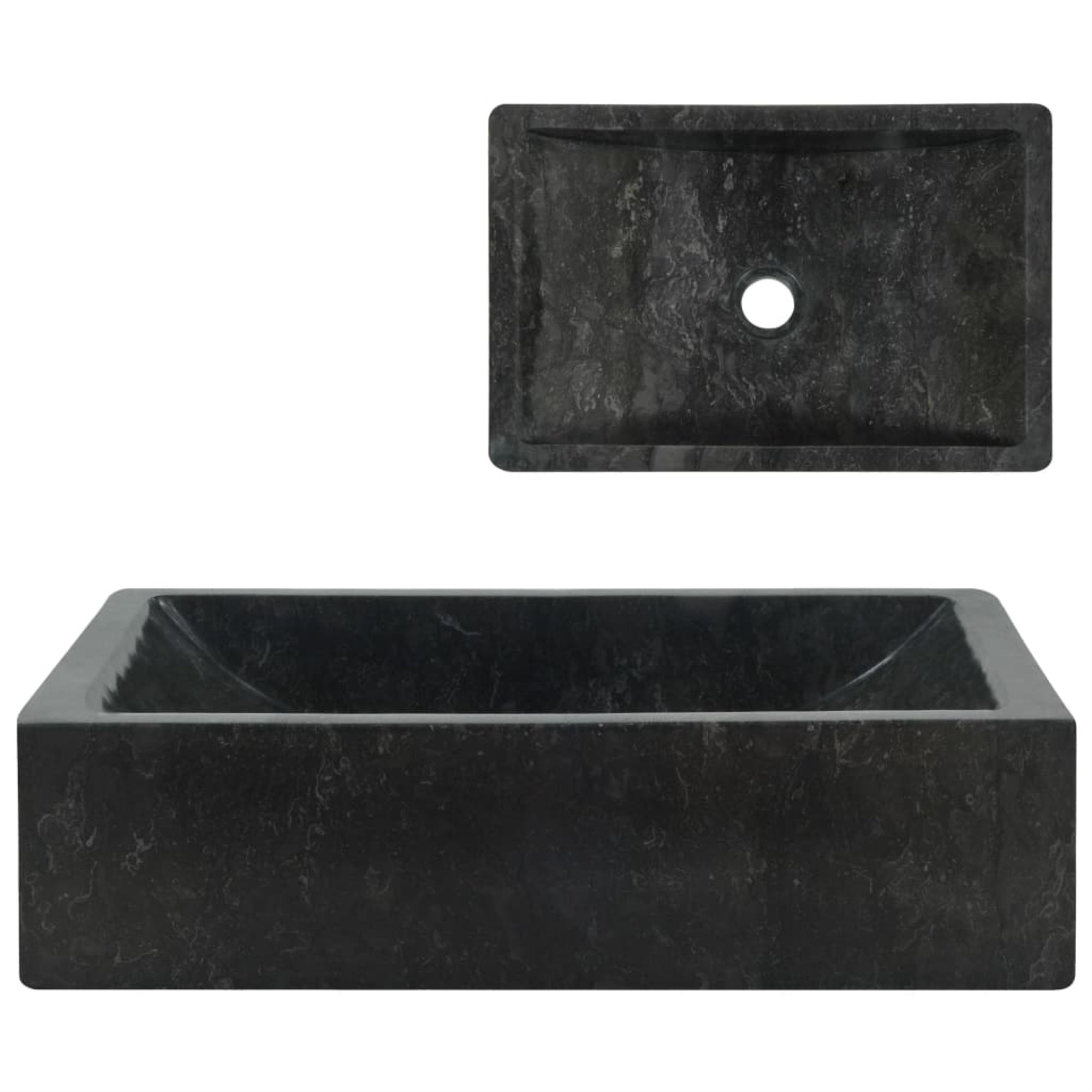Vidaxl Sink 17.7'X11.8'X4.7' Marble Black