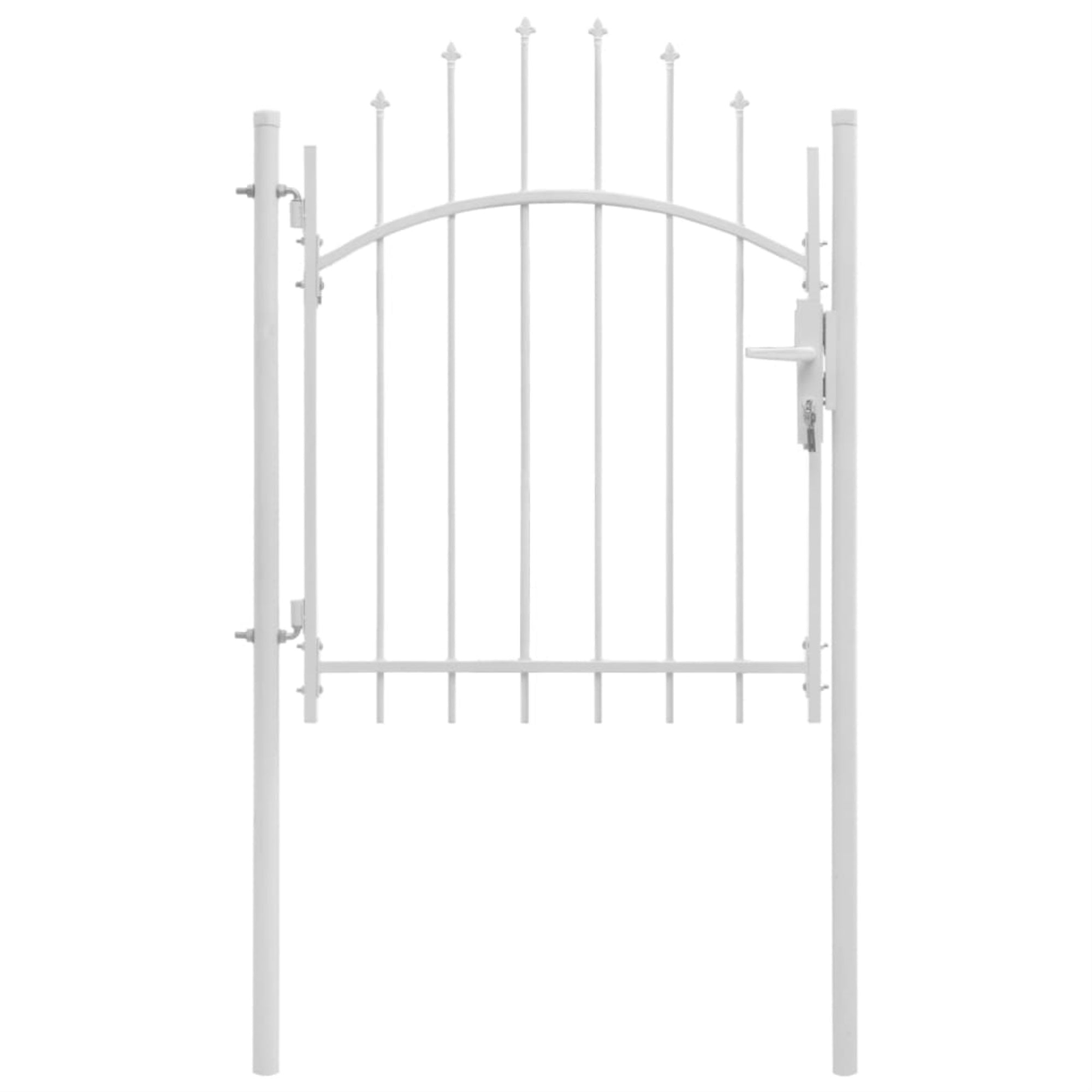 Vidaxl Garden Gate Steel 39.4'X68.9' White