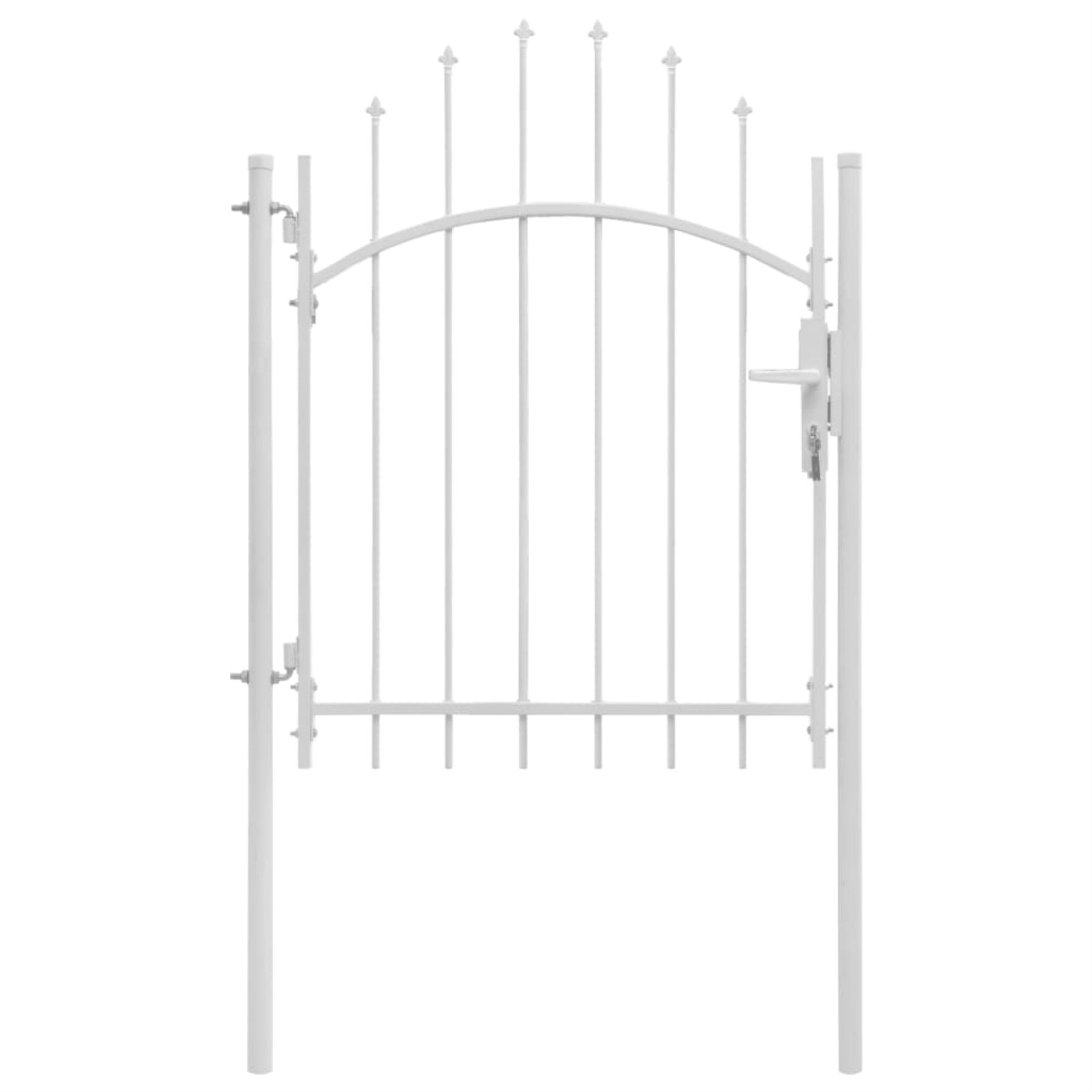 Vidaxl Garden Gate Steel 39.4'X78.7' White