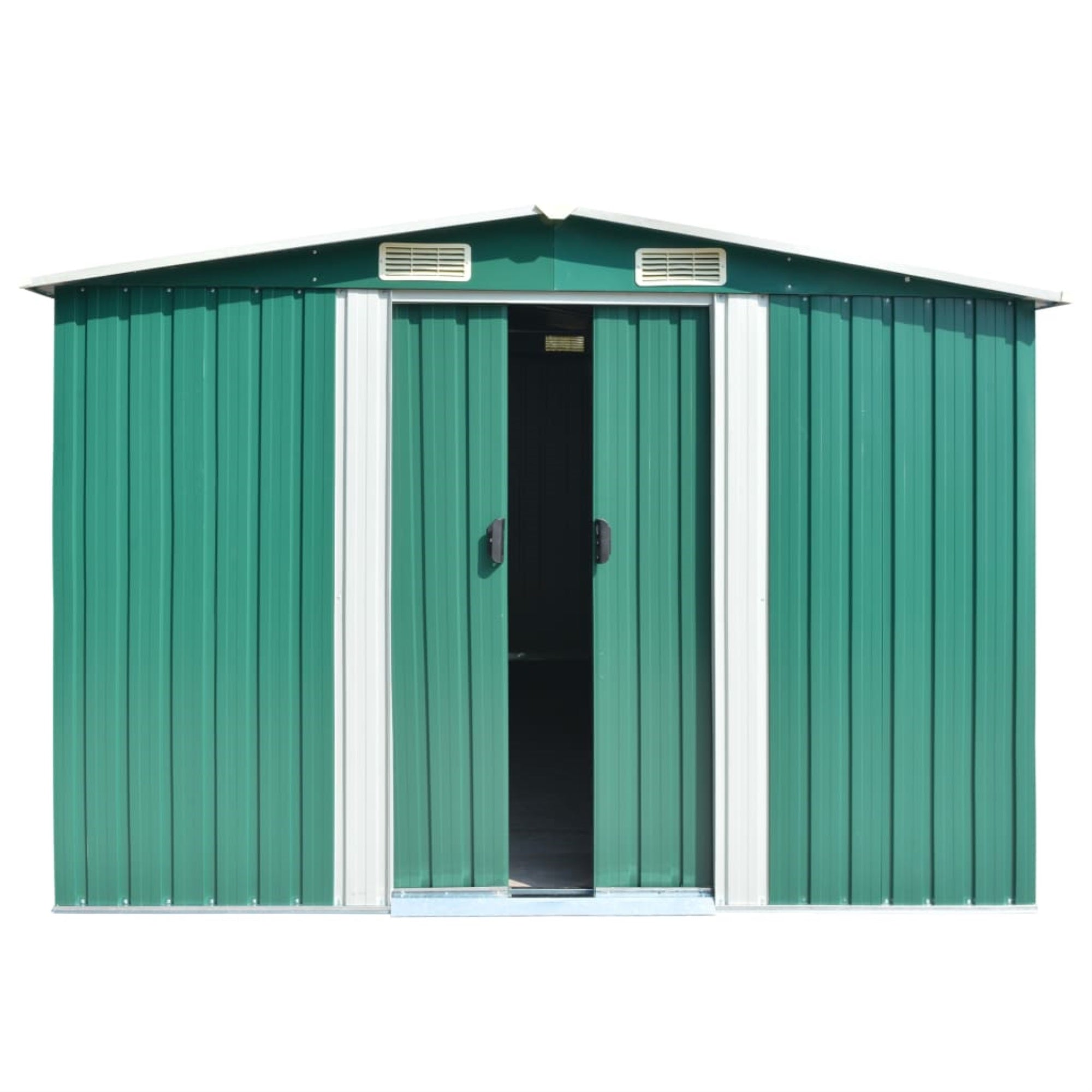 Vidaxl Garden Shed 101.2'X154.3'X71.3' Metal Green