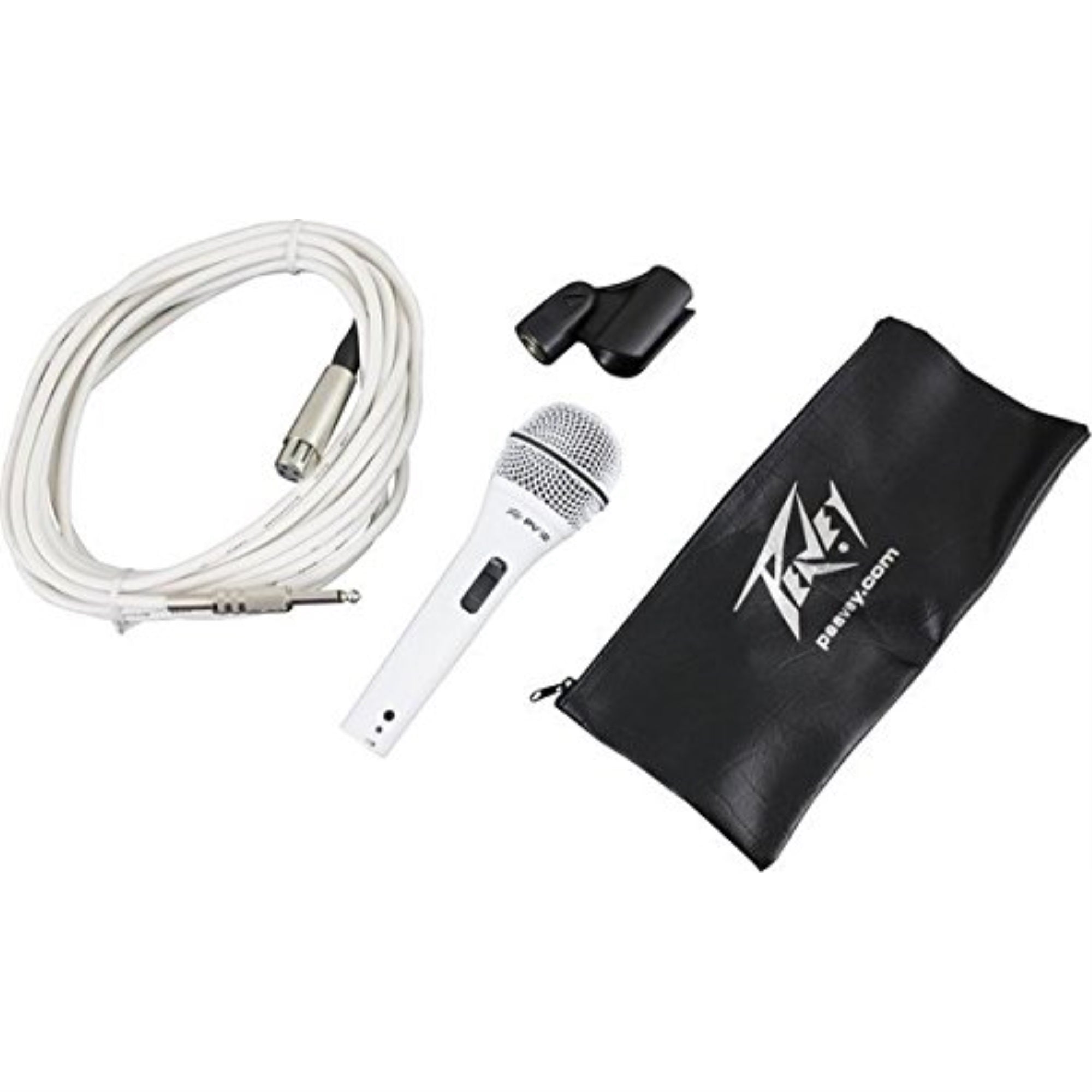Cardioid Unidirectional Dynamic Vocal Microphone Withon/Off Switch & 1/4-In Plug & 6 Meter Cable Color: White