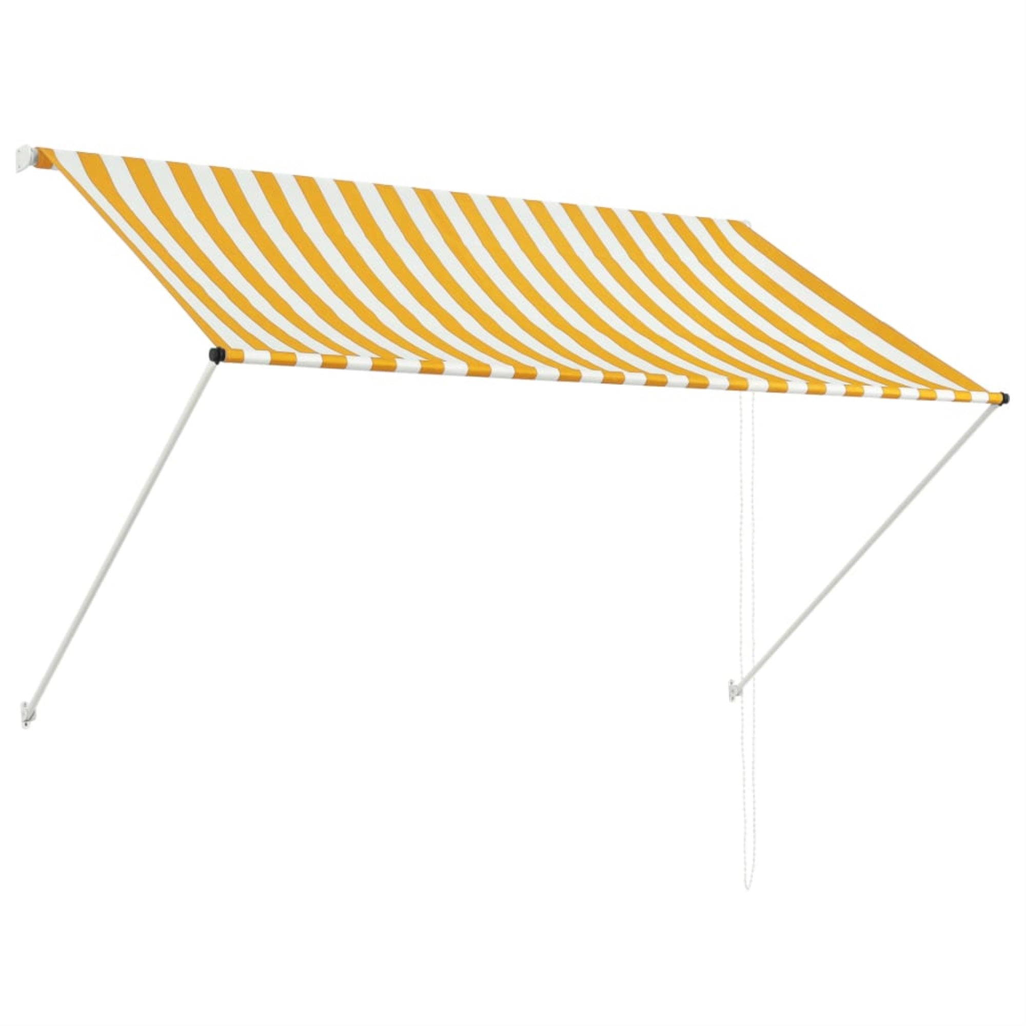 Vidaxl Retractable Awning 78.7'X59.1' Yellow And White