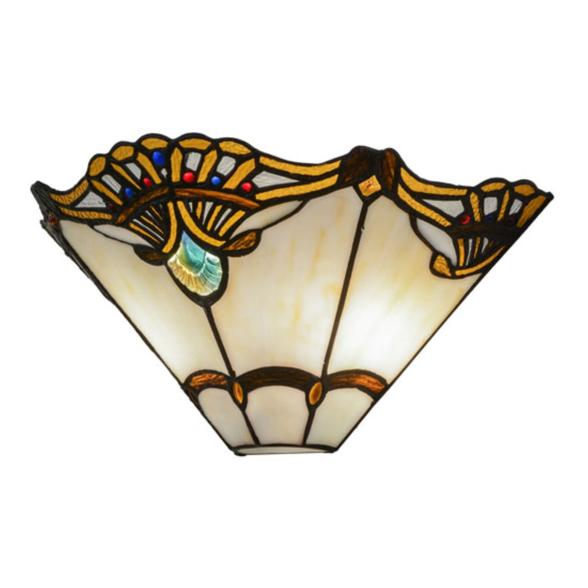 14.5'W Shell With Jewels Wall Sconce