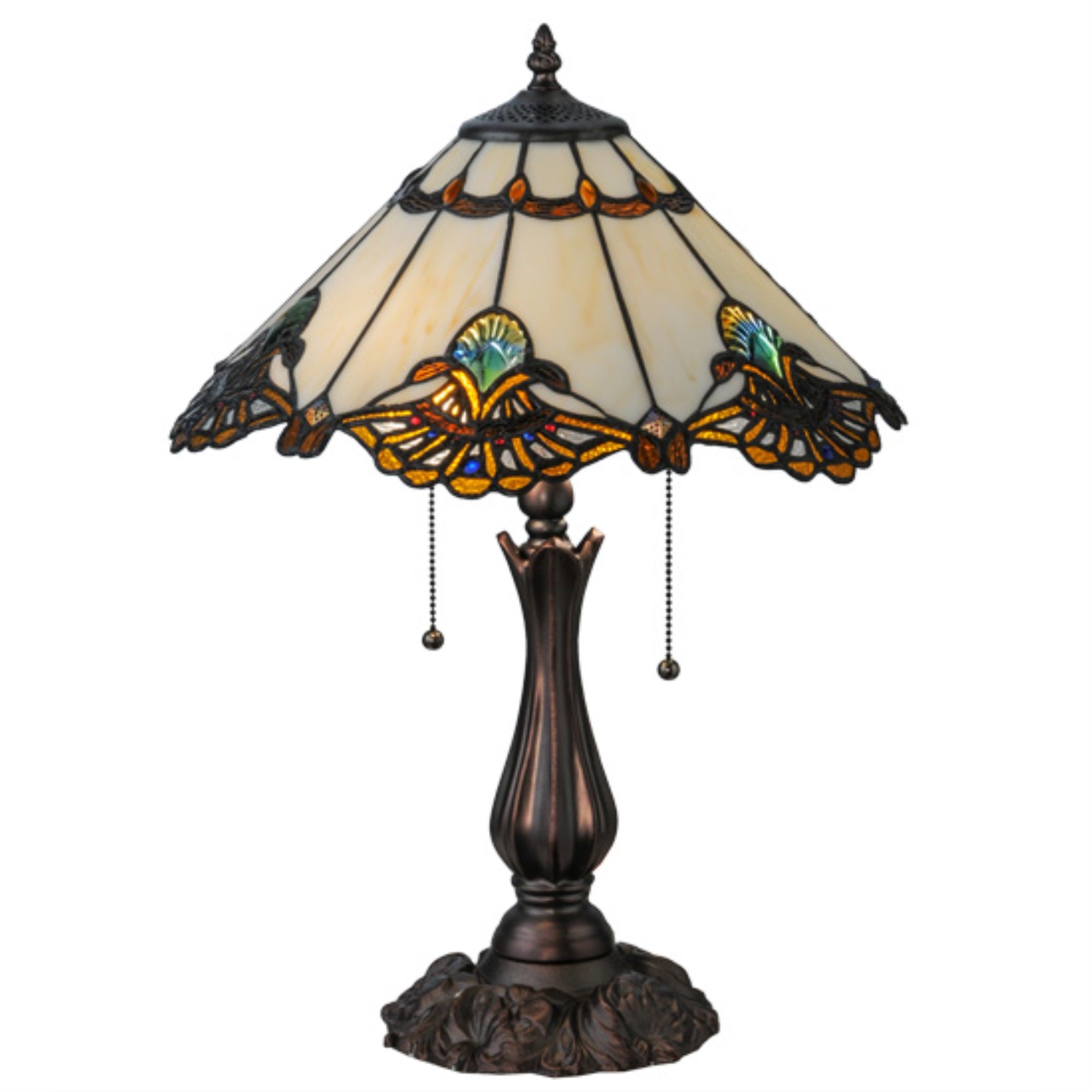 21'H Shell With Jewels Table Lamp