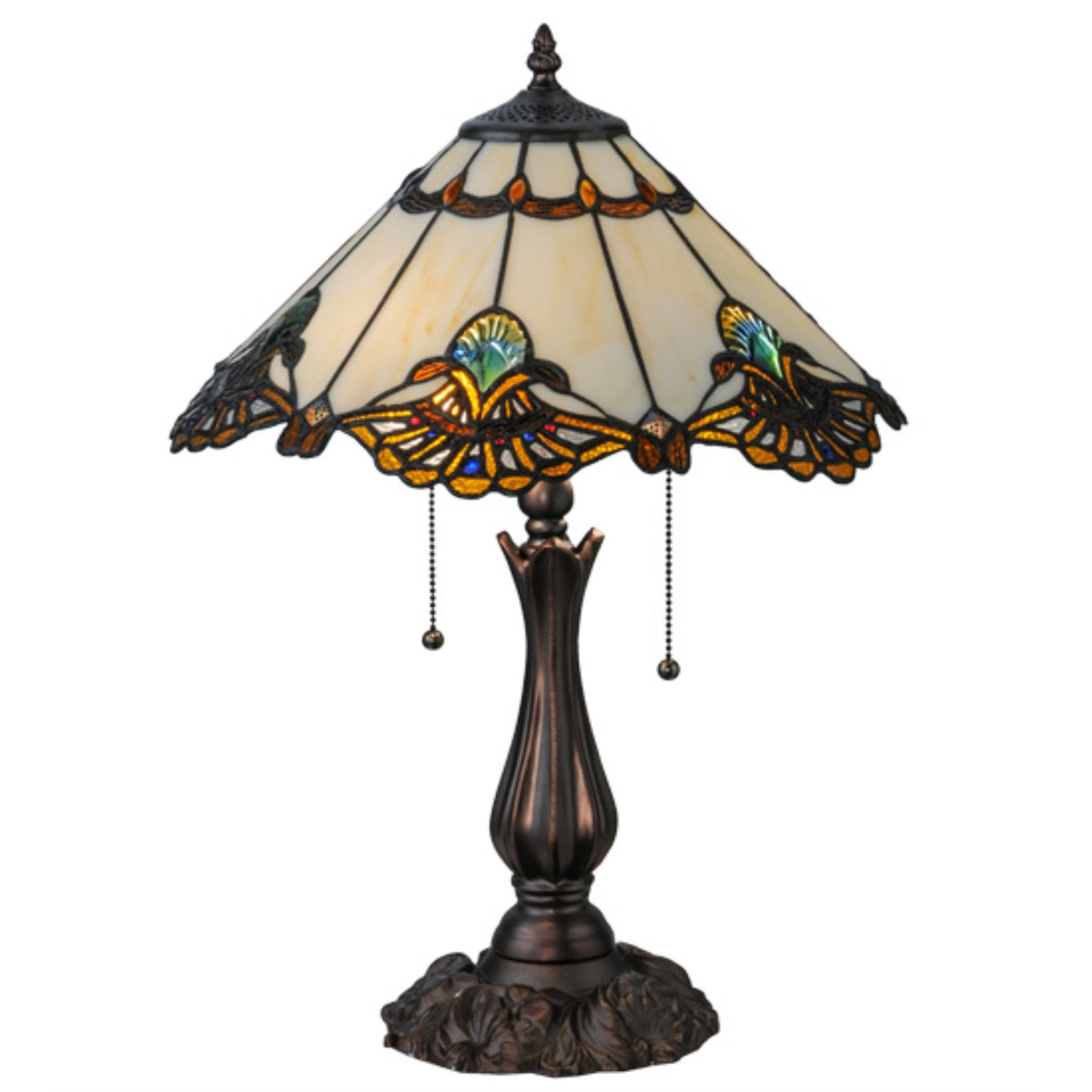 21'H Shell With Jewels Table Lamp
