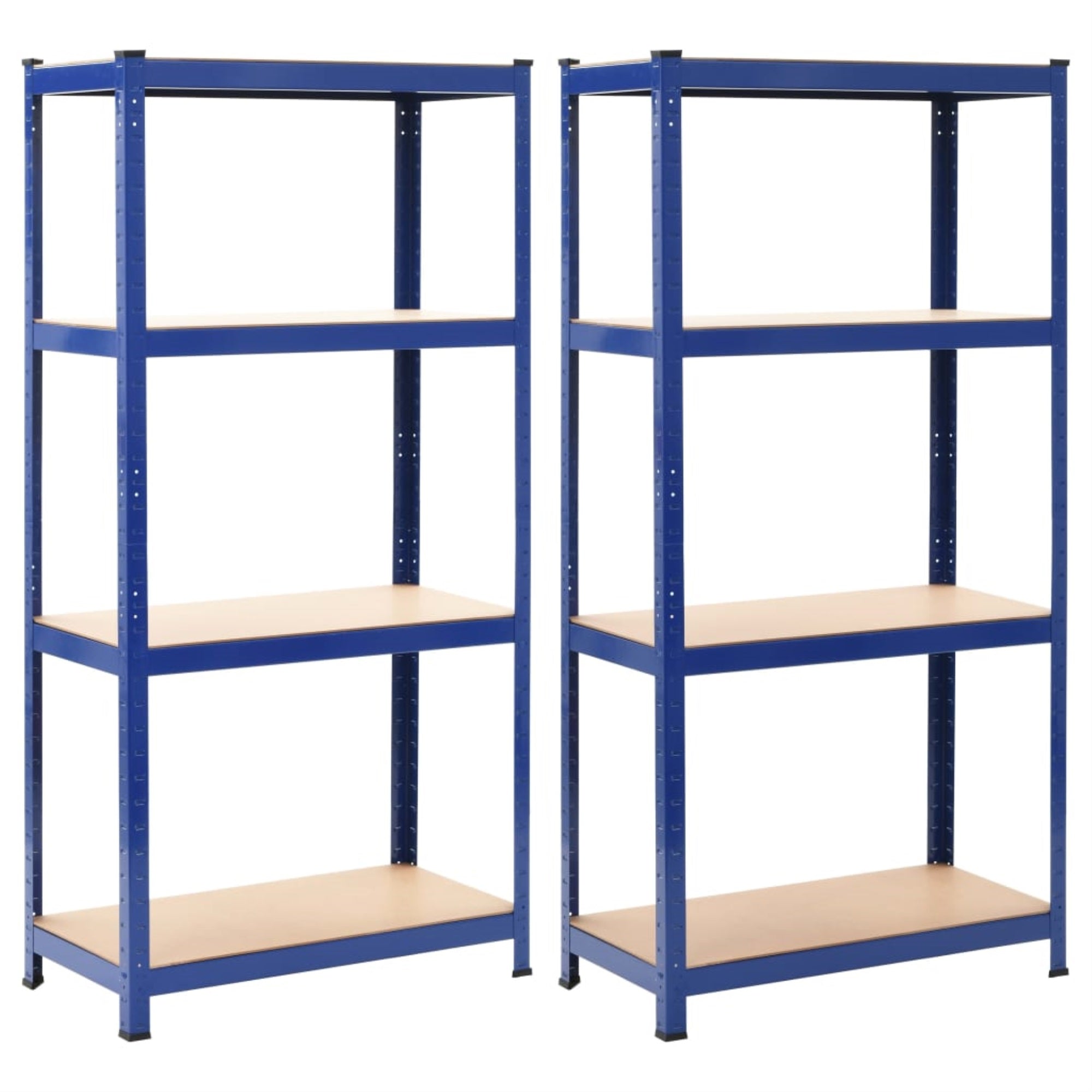 Vidaxl Storage Shelves 2 Pcs Blue 31.5'X15.7'X63' Steel And Mdf