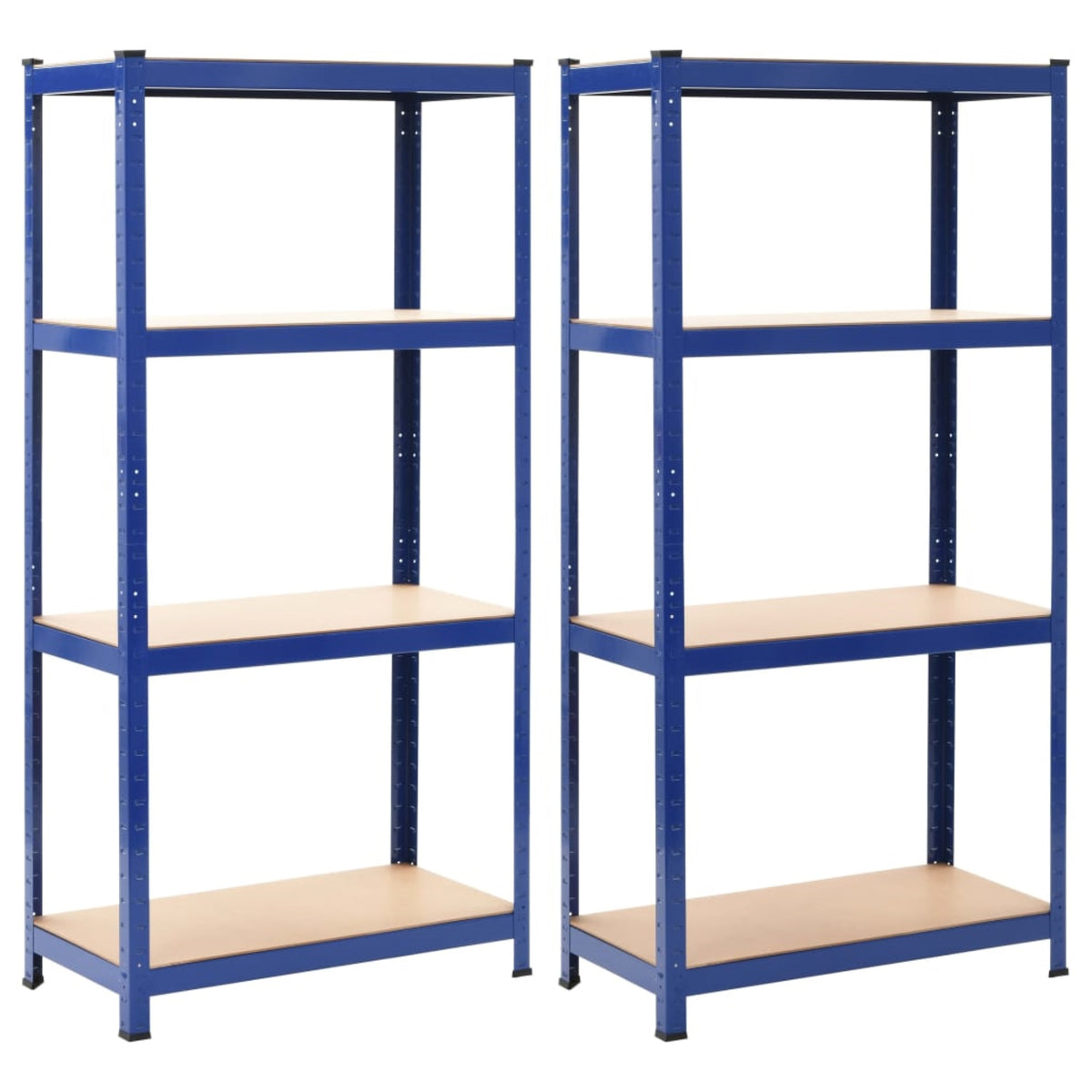Vidaxl Storage Shelves 2 Pcs Blue 31.5'X15.7'X63' Steel And Mdf