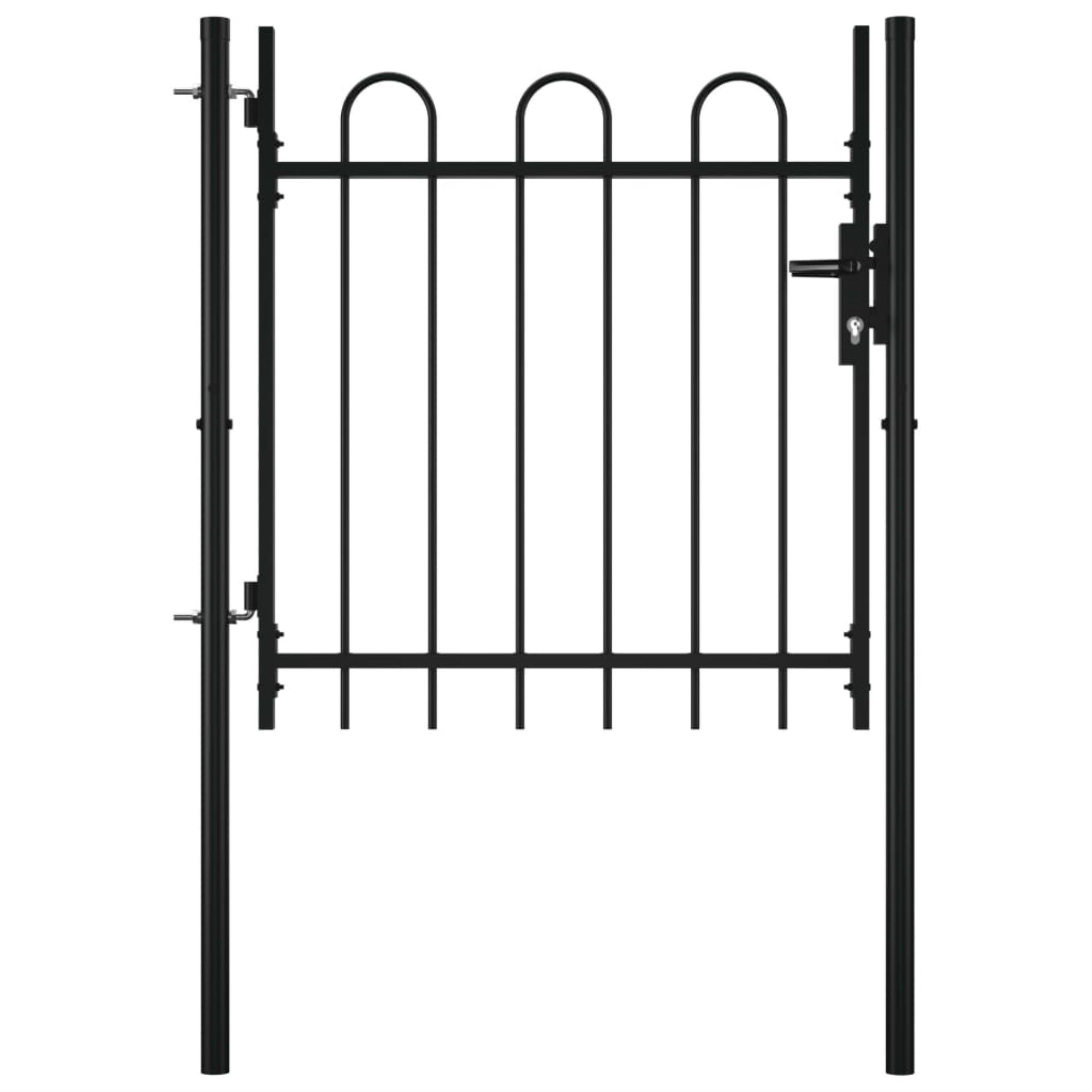 Vidaxl Single Door Fence Gate With Hoop Top 39.4' X 29.5'