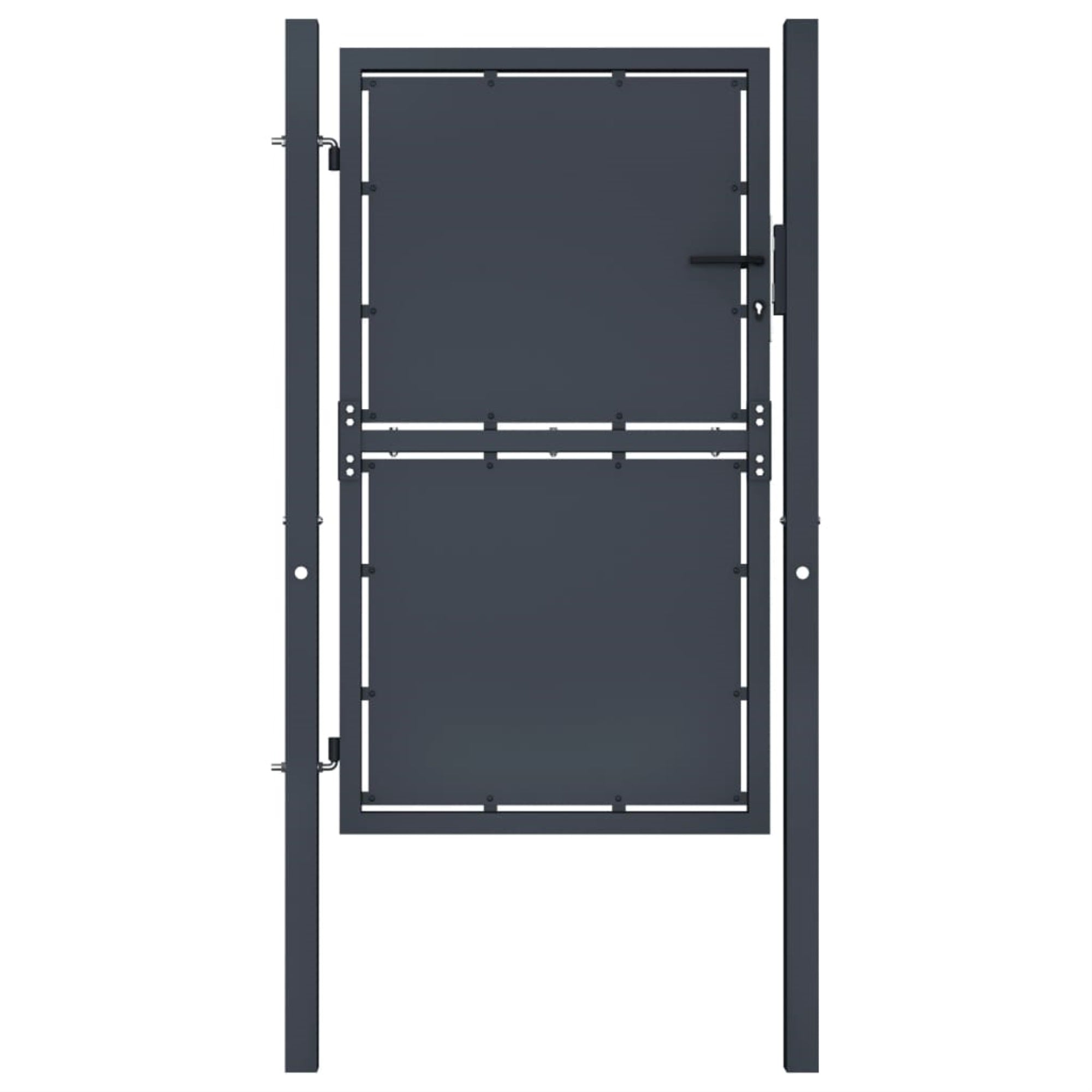 Vidaxl Garden Gate Steel 39.4'X49.2' Anthracite