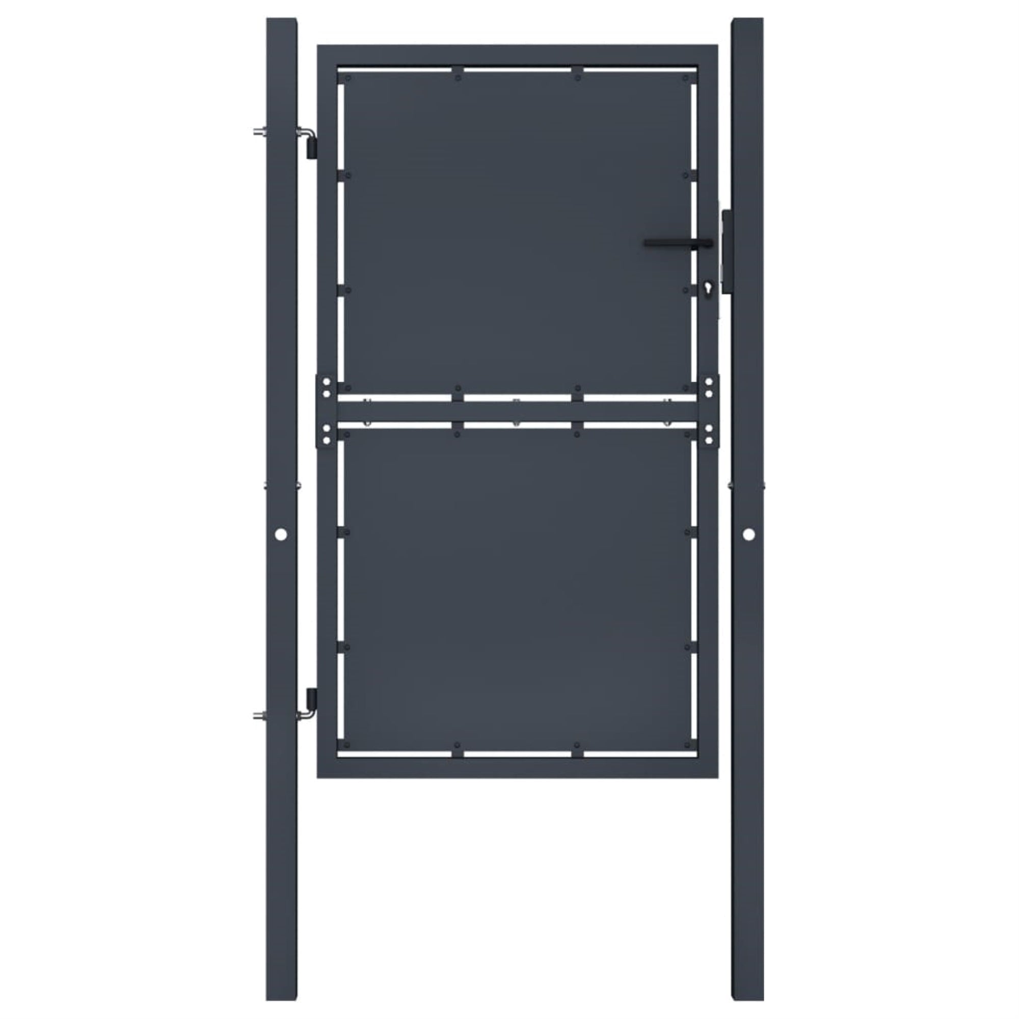 Vidaxl Garden Gate Steel 39.4'X78.7' Anthracite