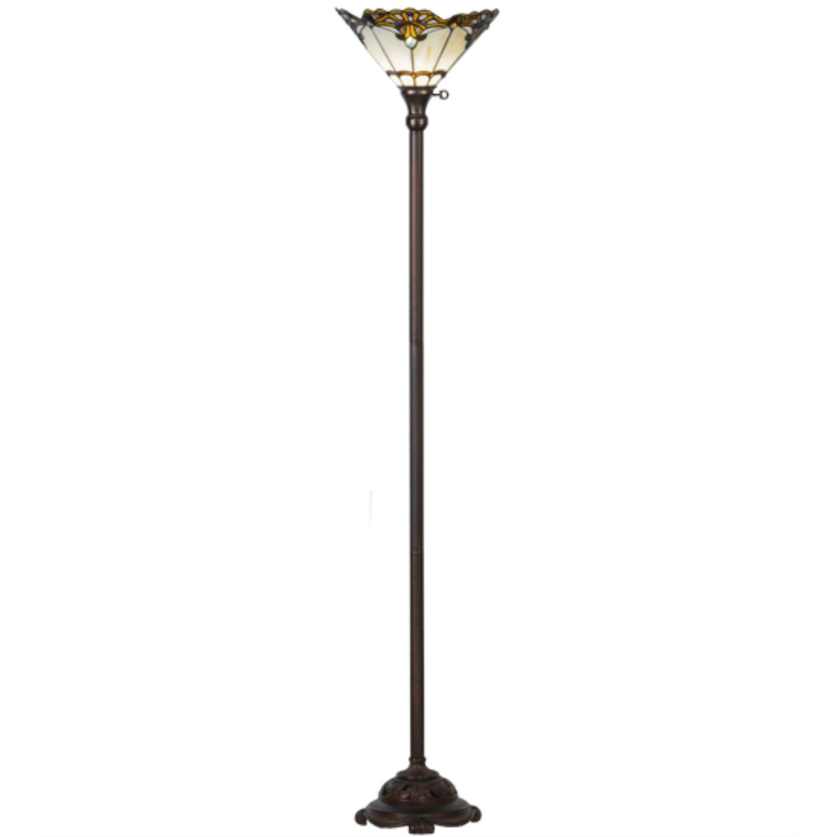 70'H Shell With Jewels Torchiere