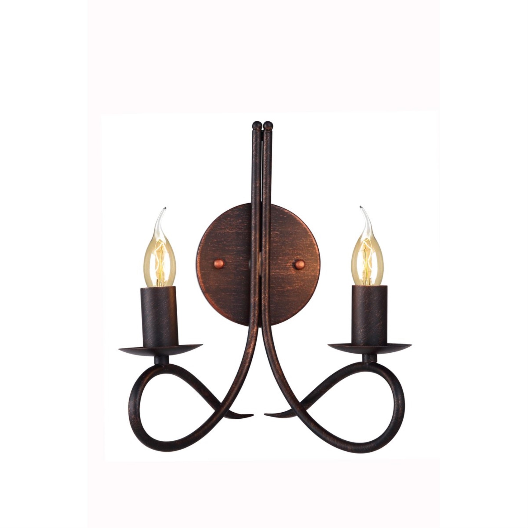 Lyndon 2 Light Dark Bronze Wall Sconce