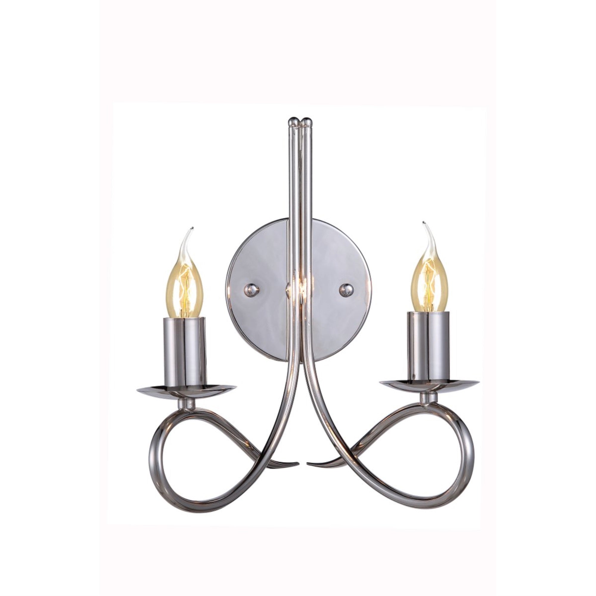 Lyndon 2 Light Polished Nickel Wall Sconce