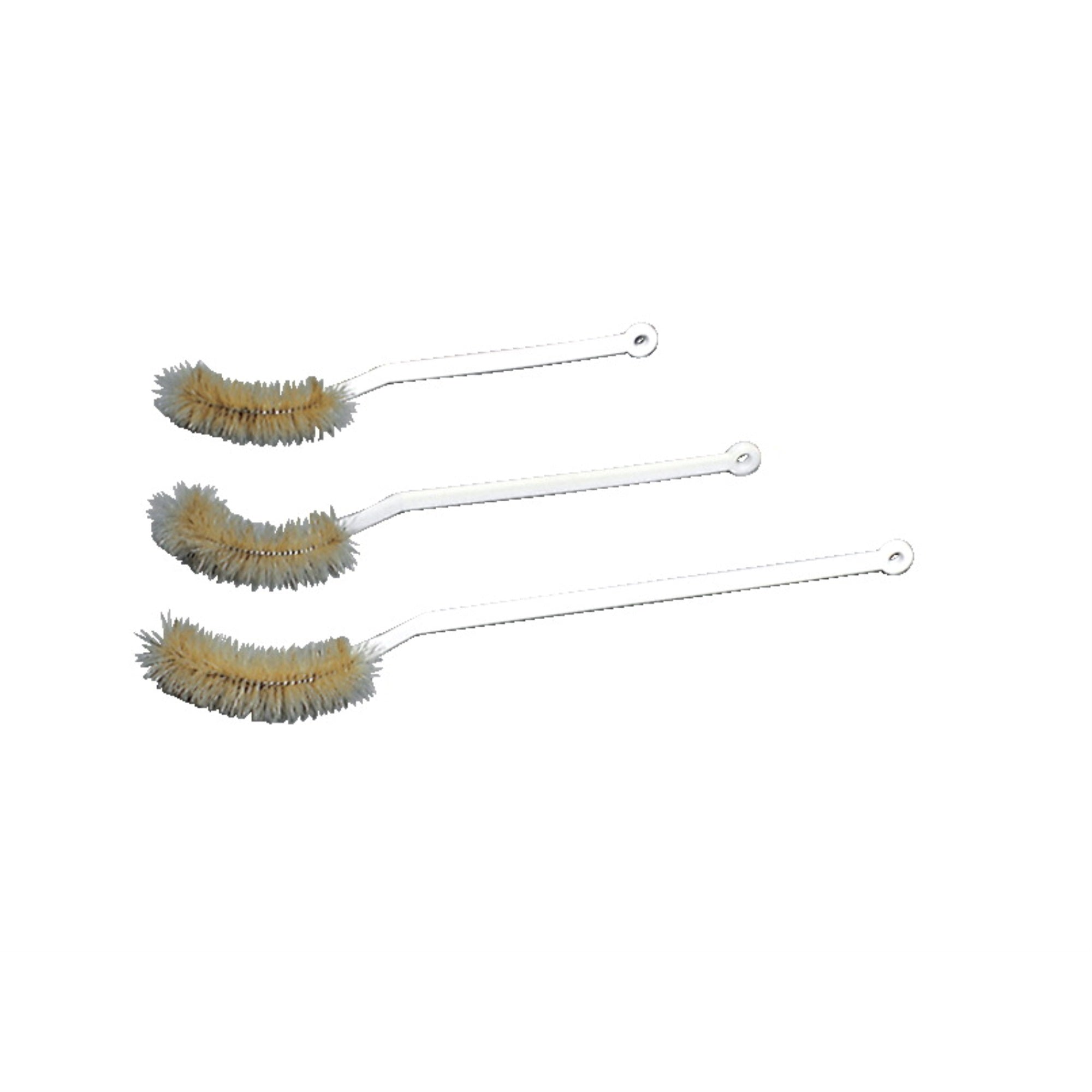 Gsc Flask Brush For 250 Ml Flask, 3-1/2 L X 1.38 W In, 12 L In, Plastic Handle, White