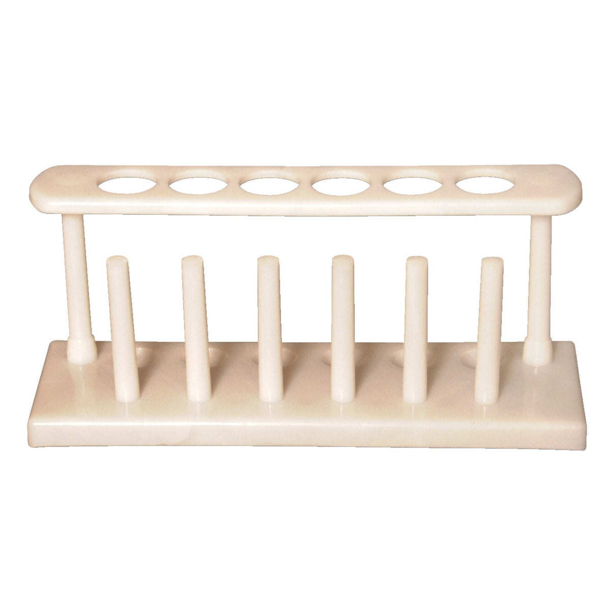 Gsc Test Tube Rack, Holds 6 Tubes, Polyethylene, White