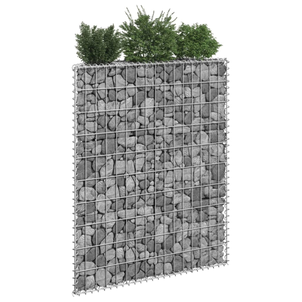 Vidaxl Trapezium Gabion Raised Bed Galvanized Steel 31.5'X7.9'X39.4'