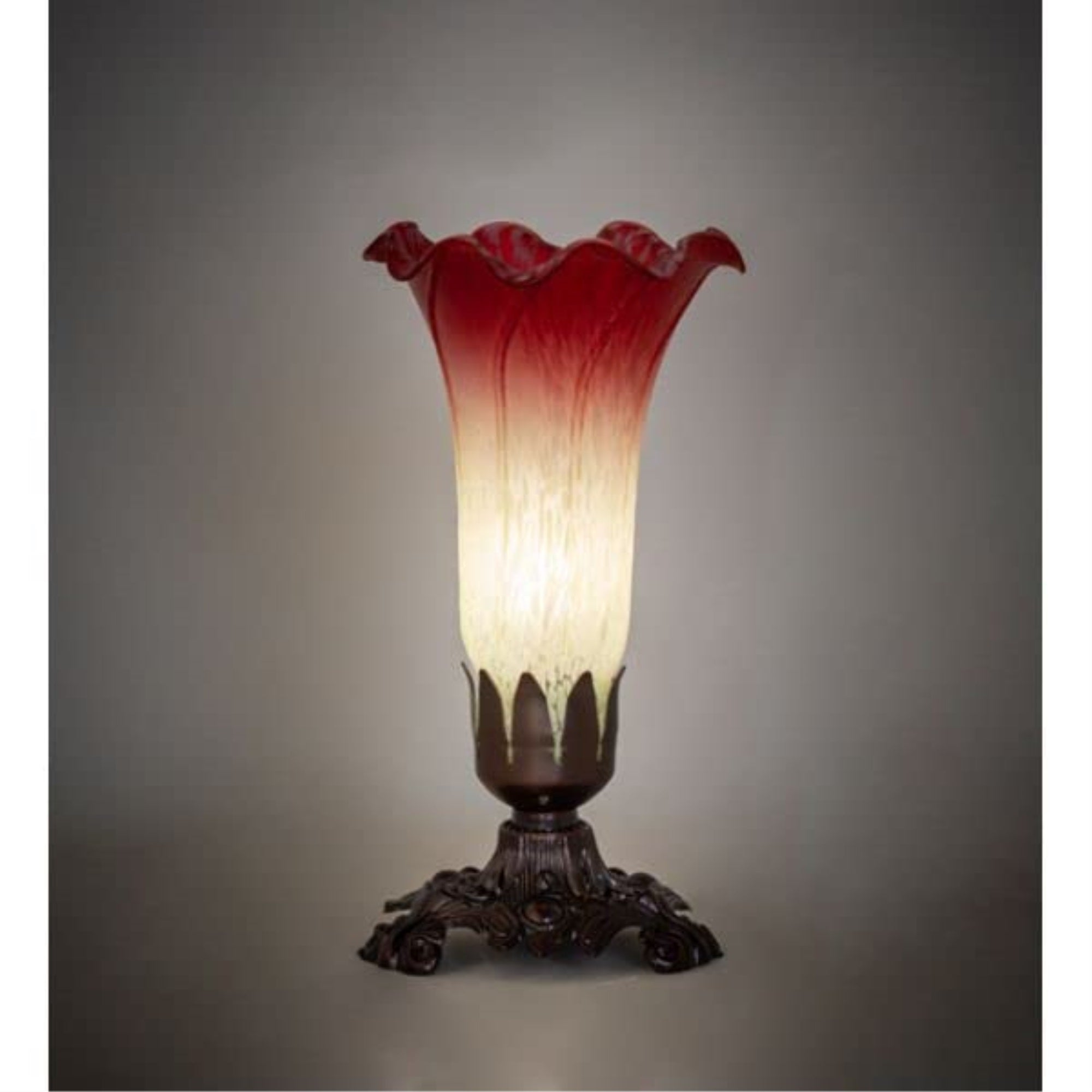 8' High Seafoam/Cranberry Victorian Accent Lamp