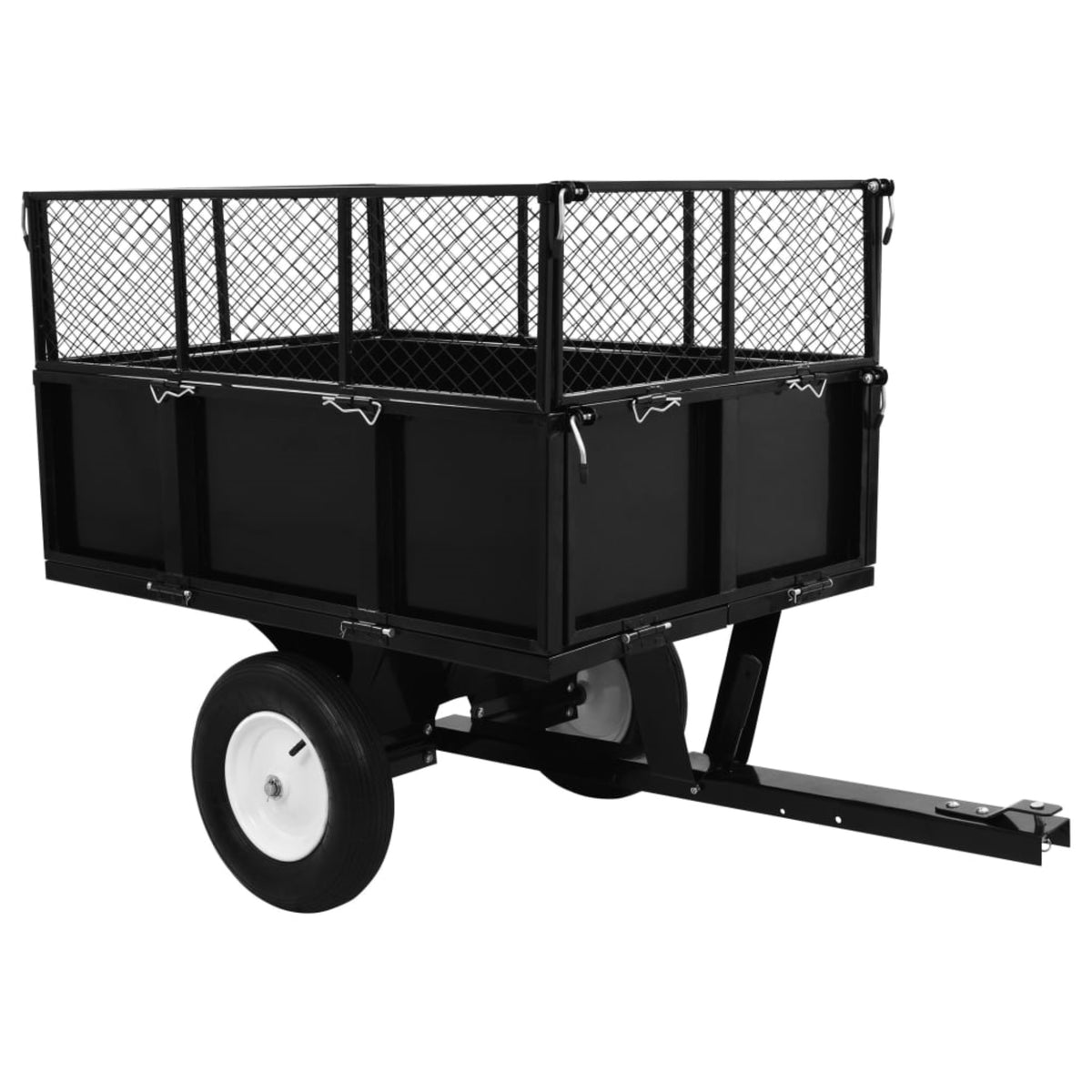 Vidaxl Tipping Trailer For Lawn Tractor 661.4Lbs Load