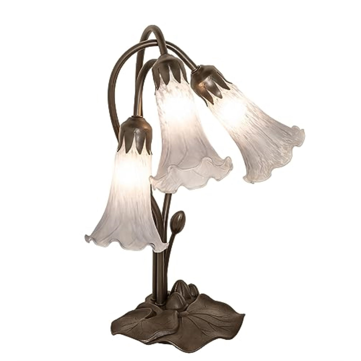 16' High Gray Tiffany Pond Lily 3 Light Accent Lamp