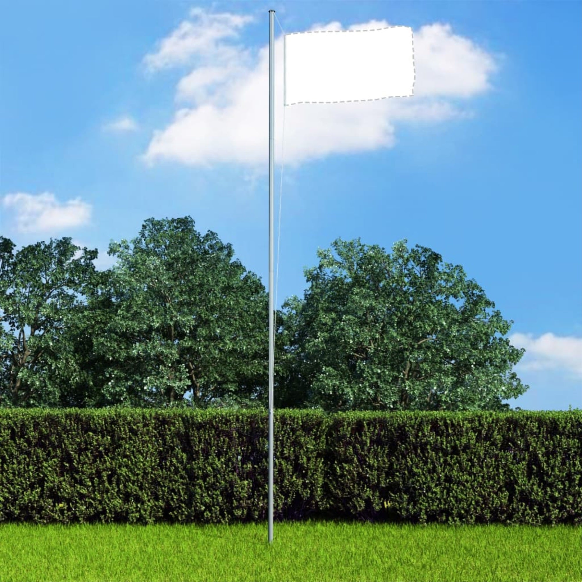Vidaxl Sectional Flagpole Aluminum 244.1'