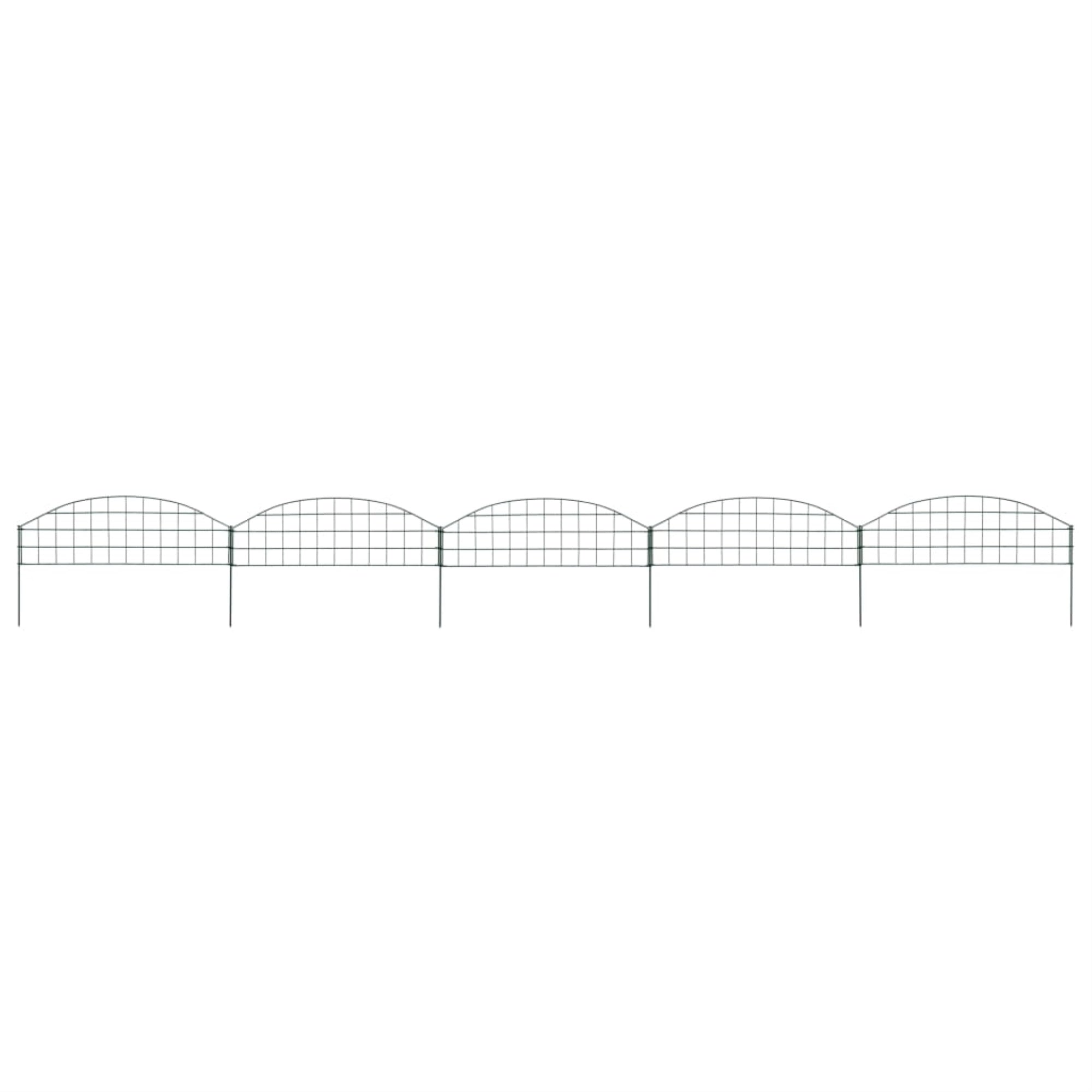 Vidaxl Arched Pond Fence Set 30.4'X10.2' Green