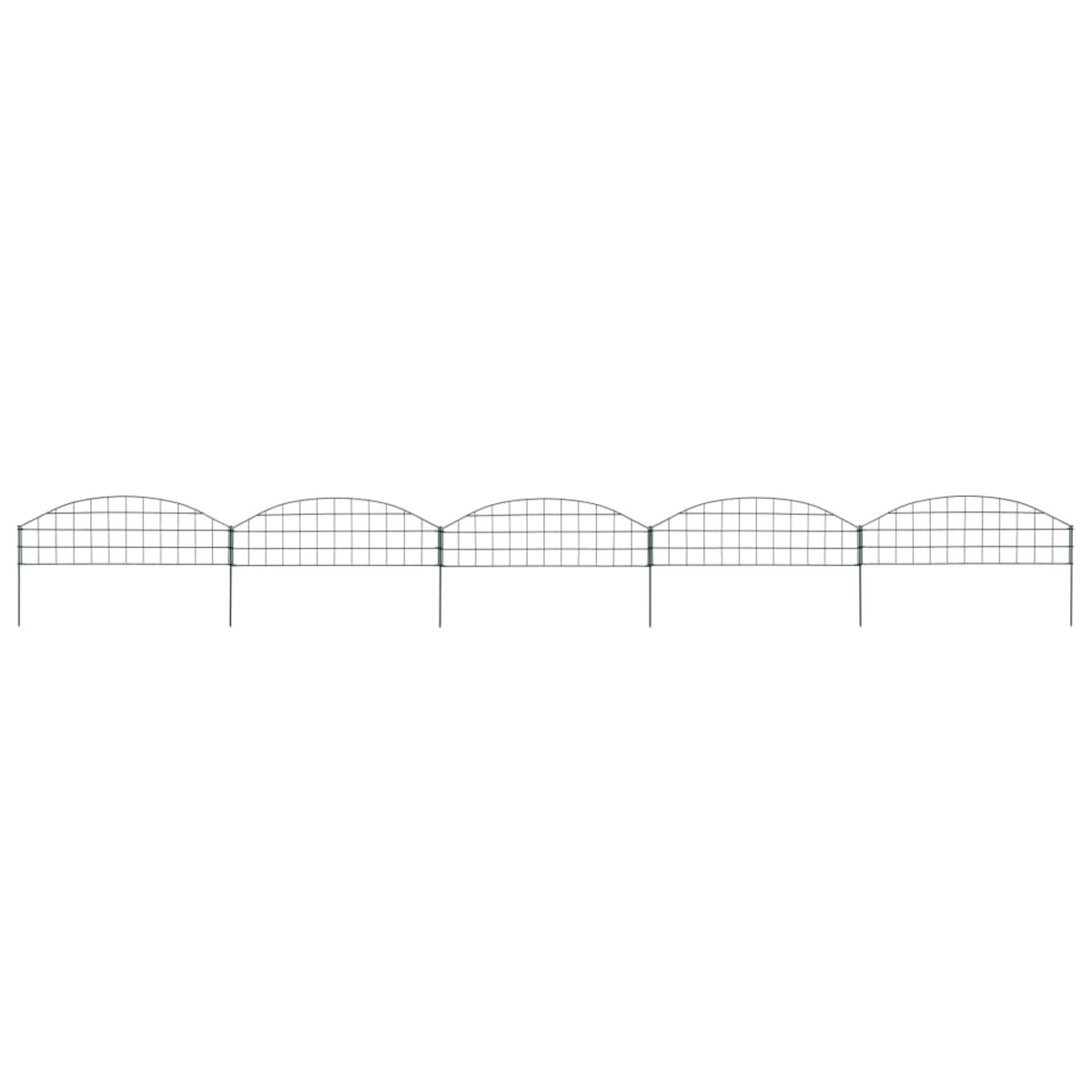 Vidaxl Arched Pond Fence Set 30.4'X10.2' Green