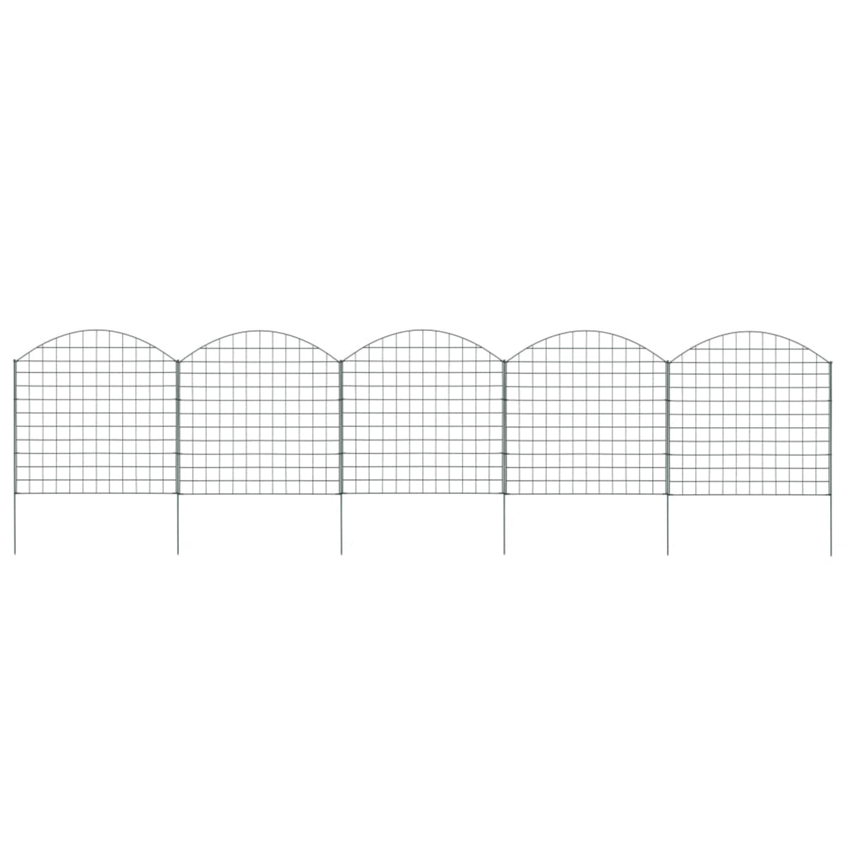Vidaxl Arched Pond Fence Set 30.5'X30.9' Green