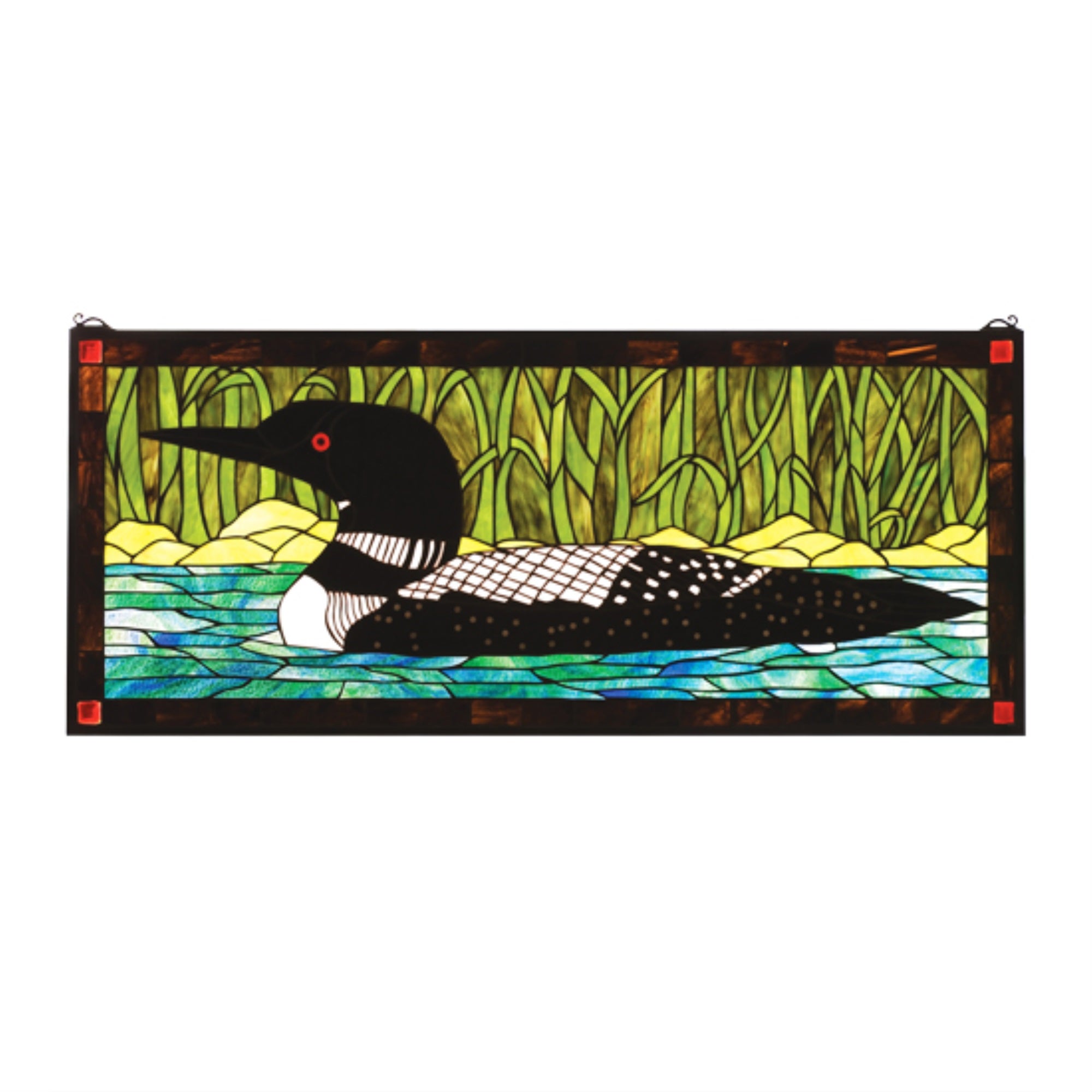 40'W X 17'H Loon Stained Glass Window