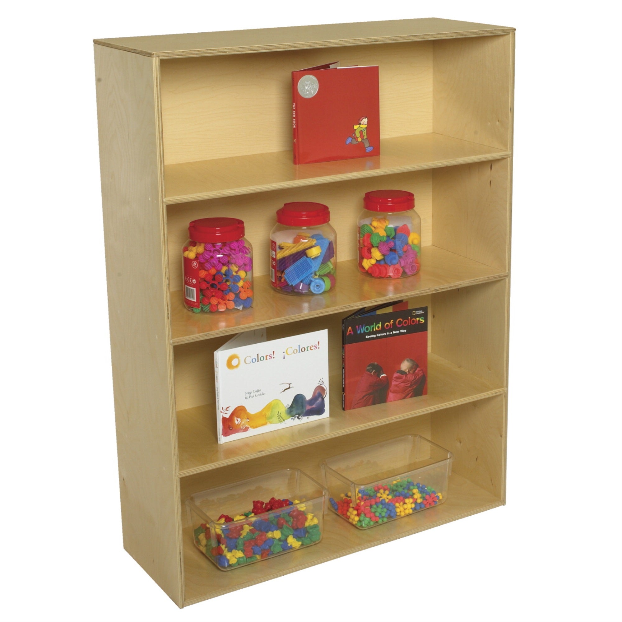 Childcraft 4-Shelf Storage Unit, 35-3/4 X 13 X 48 Inches