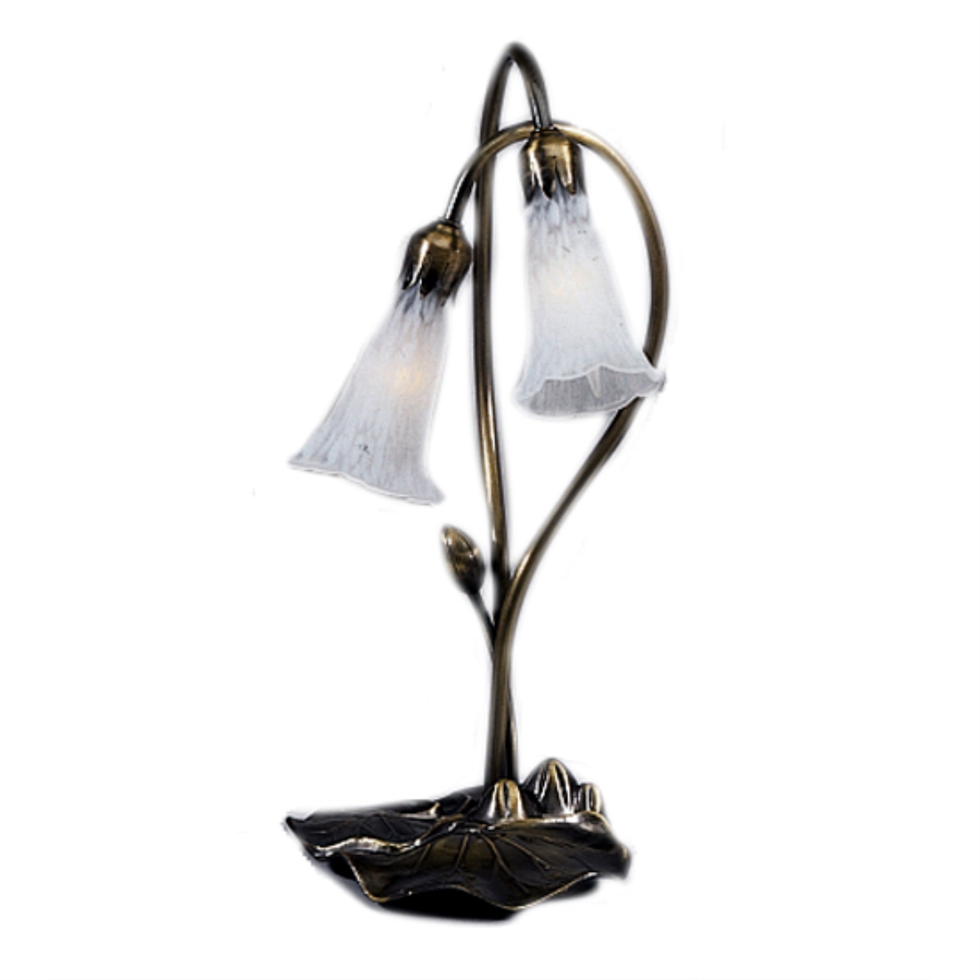 16'H White Pond Lily 2 Lt Accent Lamp