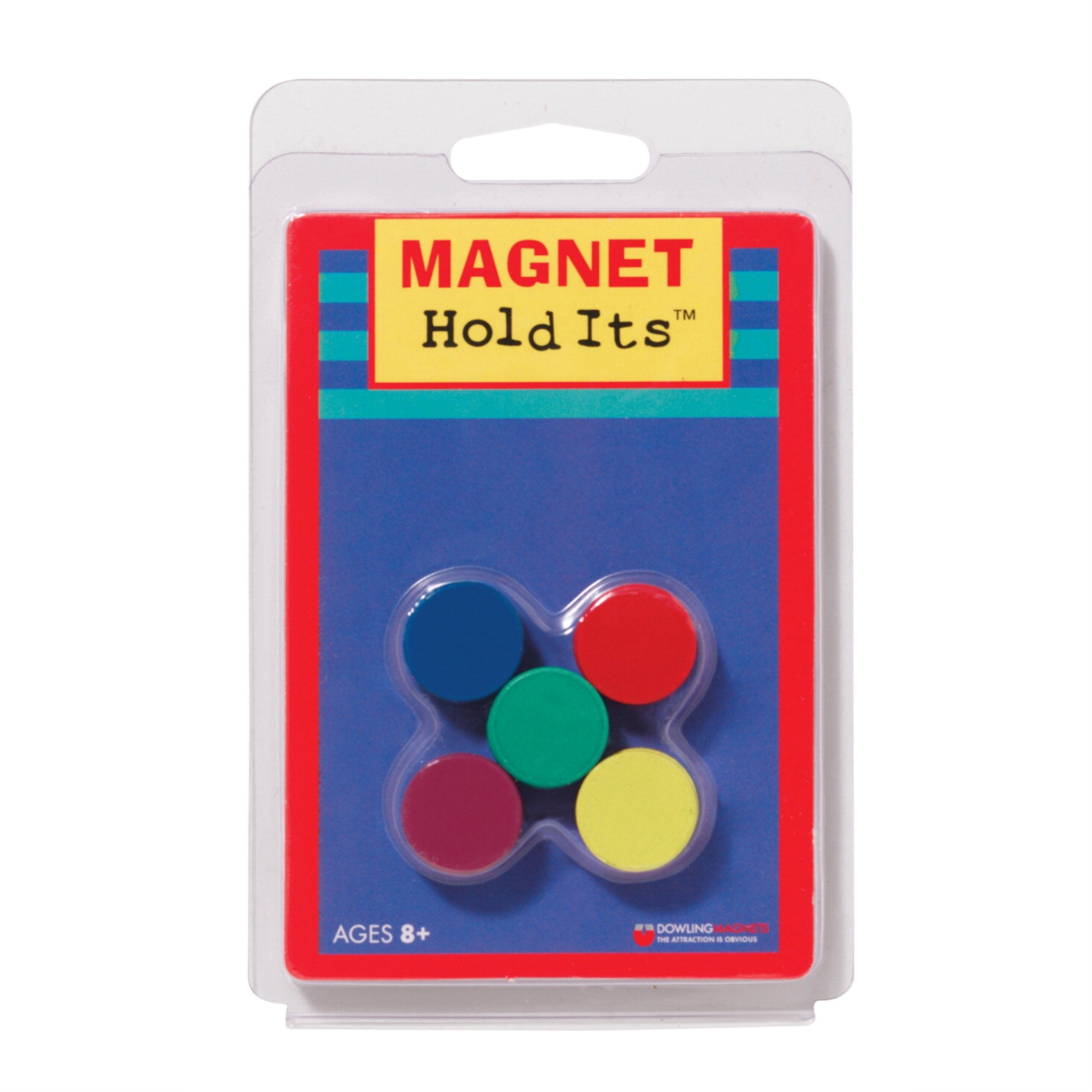 Dowling Magnets Ceramic Disc Magnets, 10-3/4 Inches, Assorted Colors, Pack Of 10