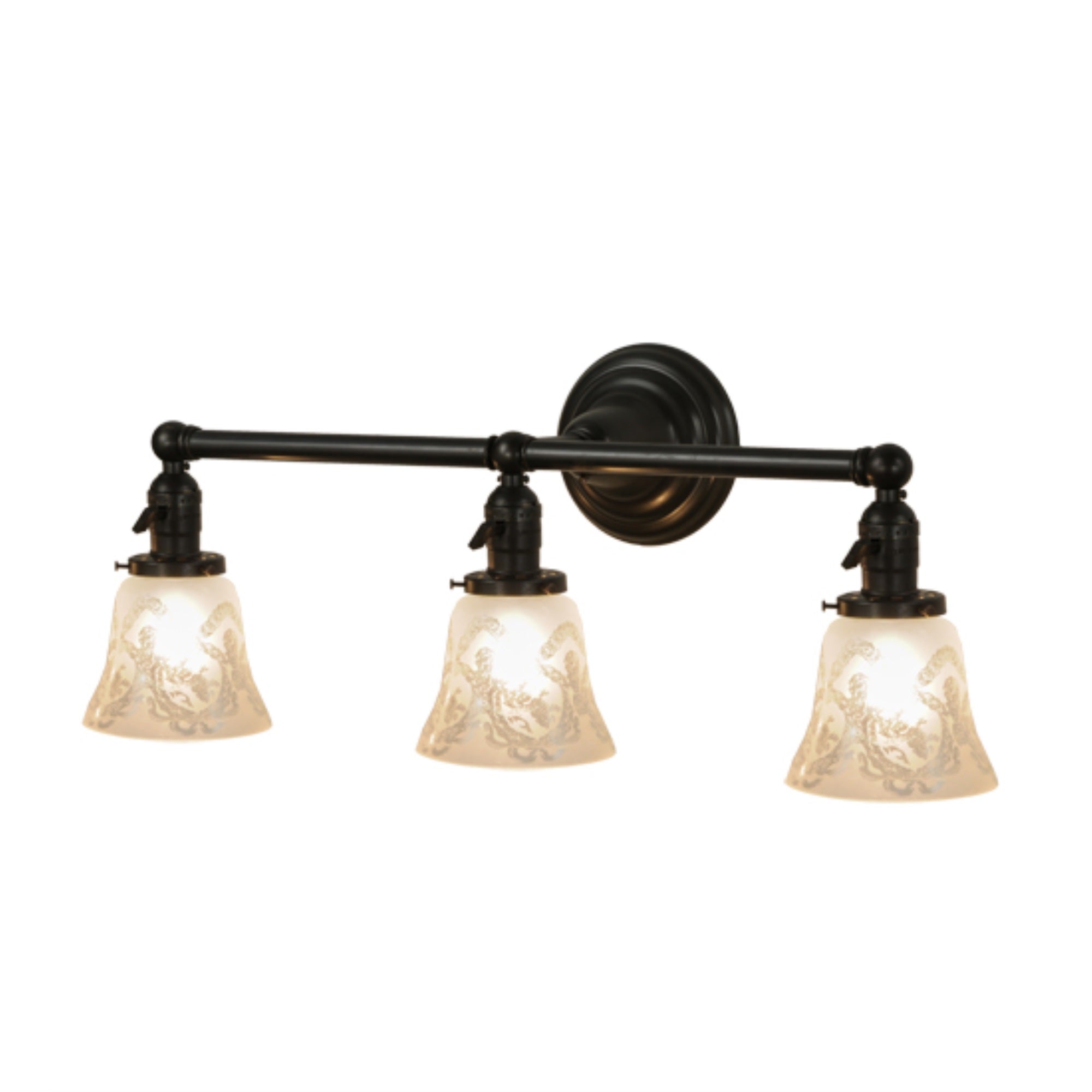 25' Wide Revival Gas & Electric 3 Light Vanity Light