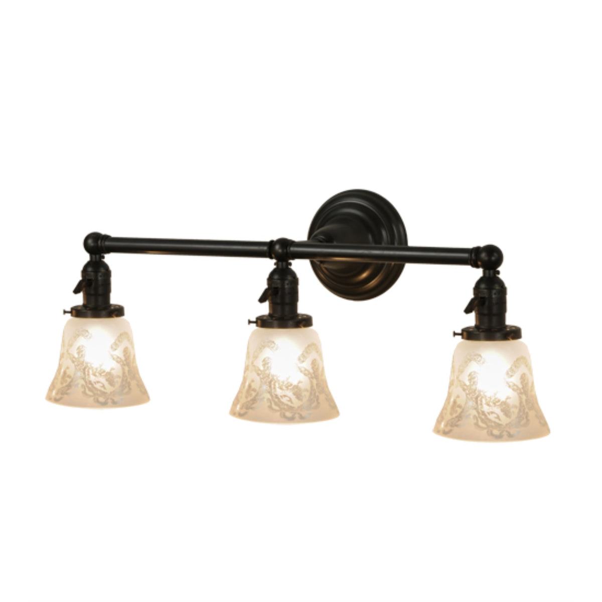 25' Wide Revival Gas & Electric 3 Light Vanity Light