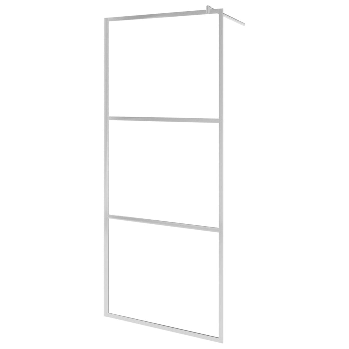 Vidaxl Walk-In Shower Wall With Half Frosted Esg Glass 39.4'X76.8'