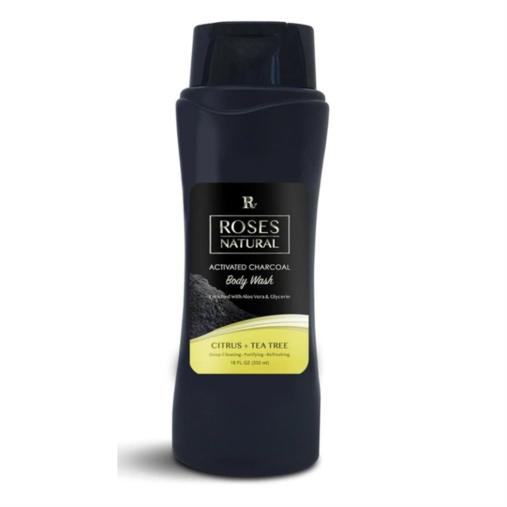 Activated Charcoal Body Wash - Citrus+Tea Tree 18Oz