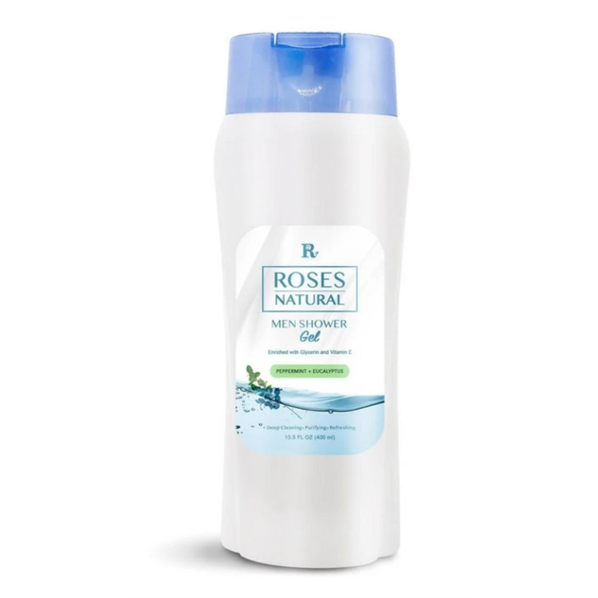 Men  Natural Shower Gel - Peppermint & Eucalyptus 13.5Oz
