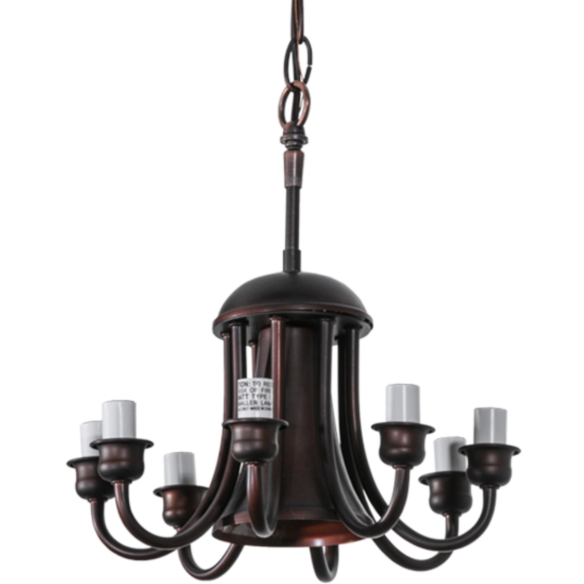 Mahogany Bronze 8 Lt & Down Lt/4' Wire/Cpy