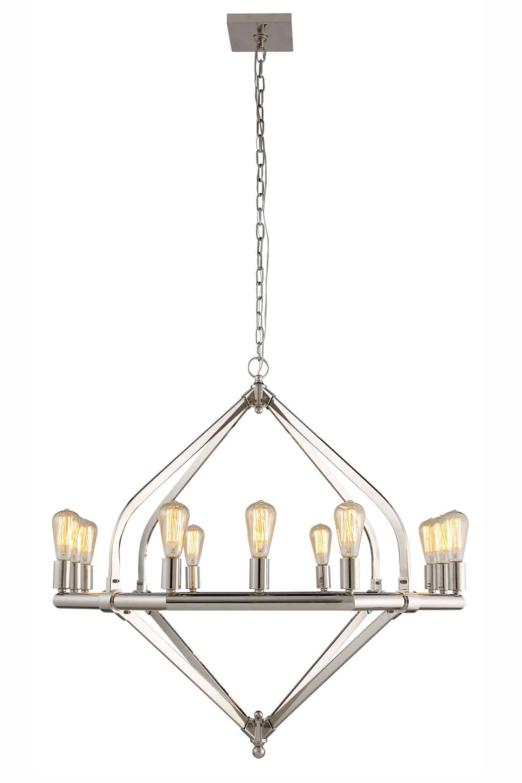 Illumina 12 Light Polished Nickel Pendant